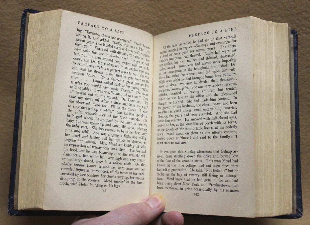 PREFACE TO A LIFE by Zona Gale – Copyright 1926 – D. Appleton and Company HC