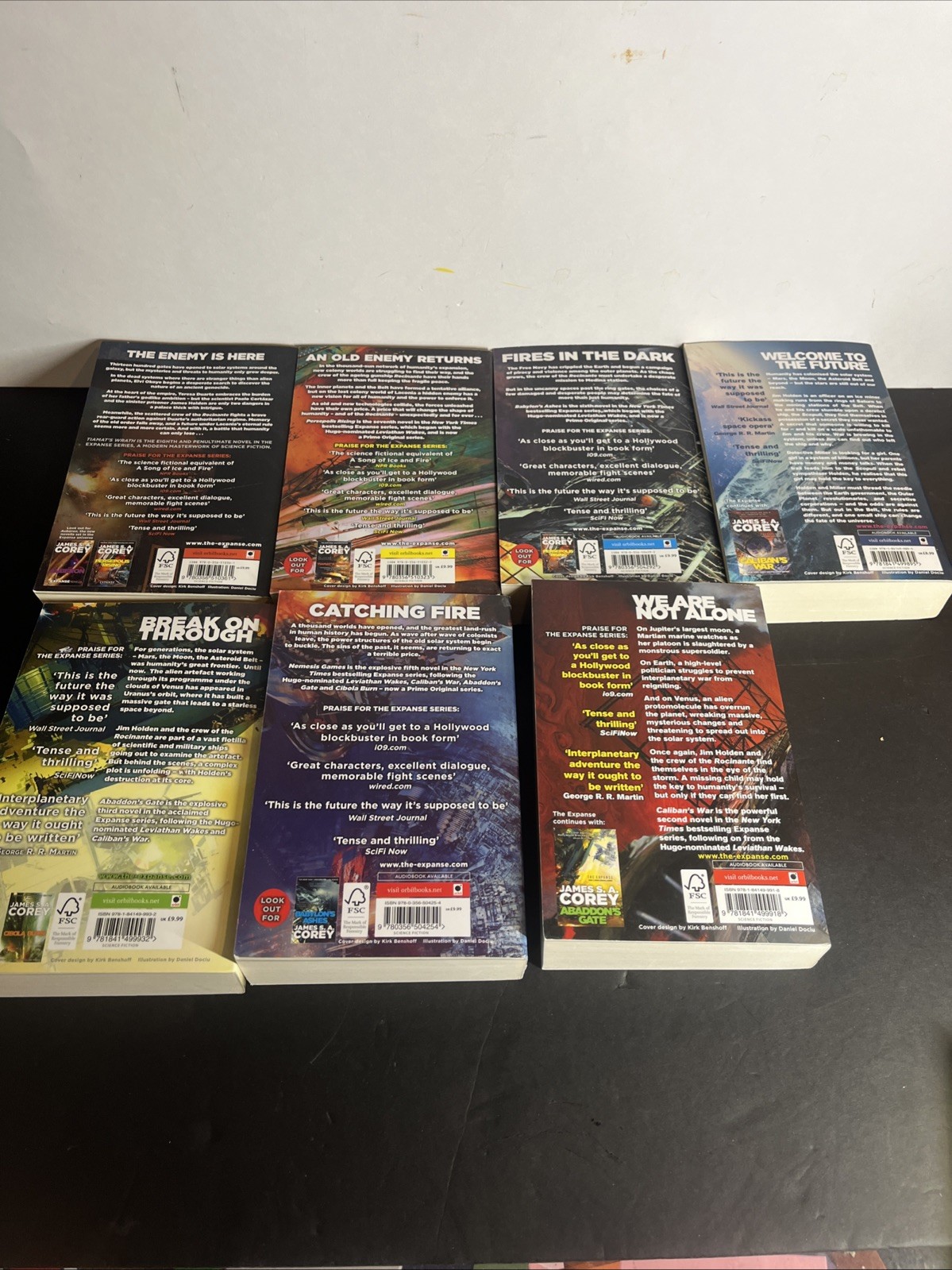 The Expanse Series / James S. A. Corey /7 Book set (1-3, 5-8). Orbit Publishing