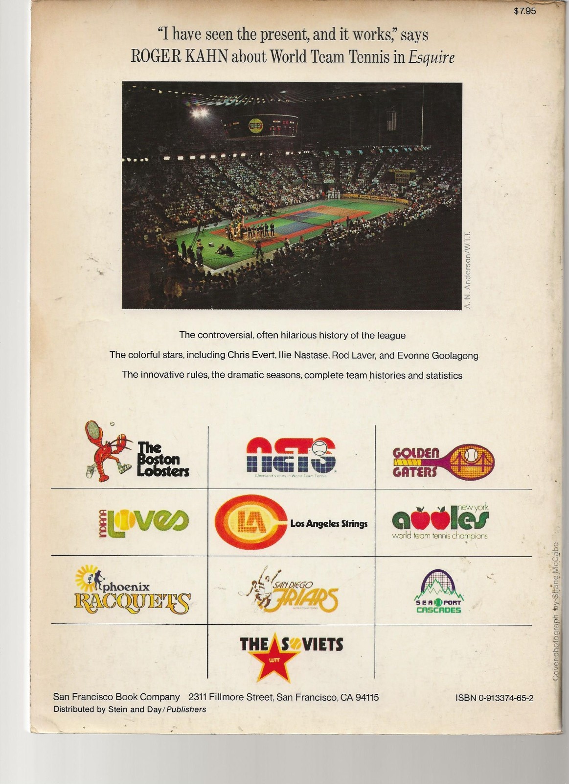 THE ART OF WORLD TEAM TENNIS By Greg Hoffman (Very Rare)