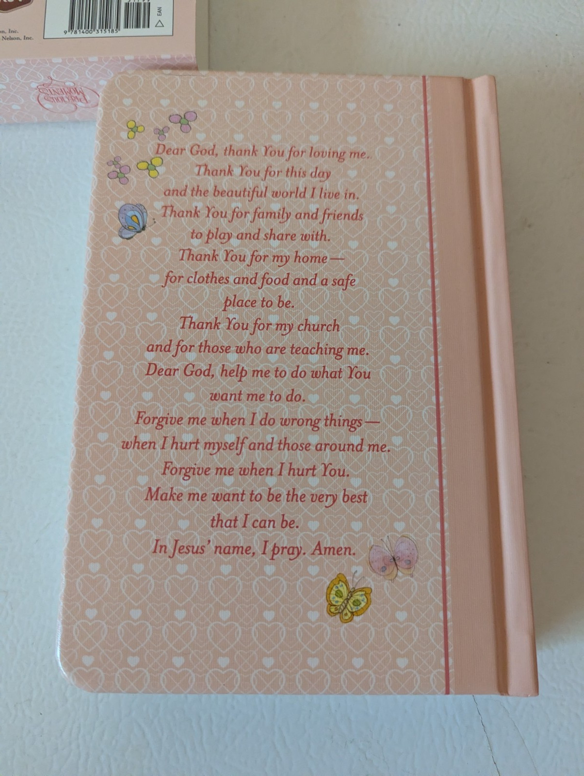 Precious Moments® Pink Small Hands Holy Bible NKJV Hardbound, Illustrated New