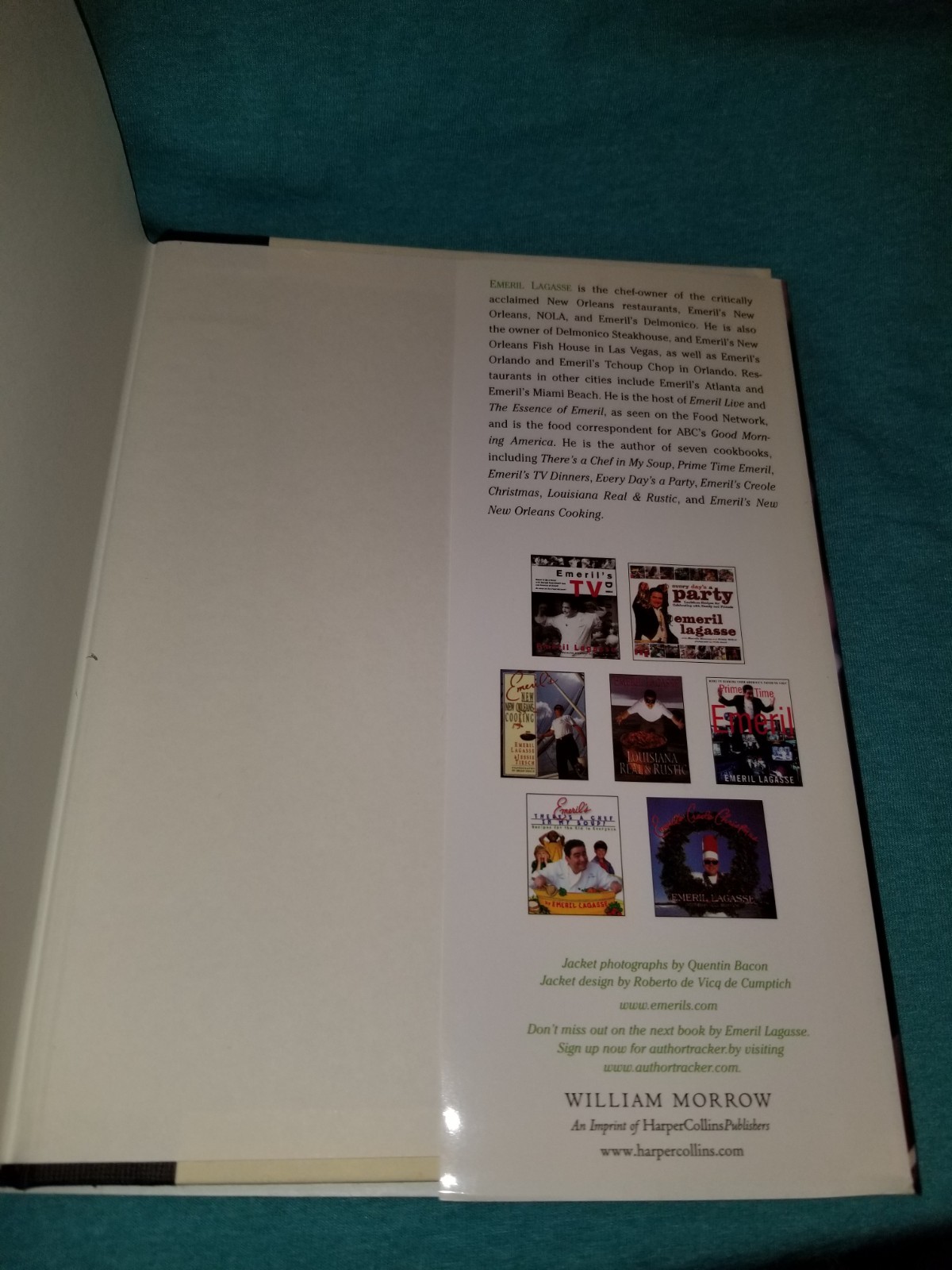 Emeril LaGasse SIGNED Cook Book First Edition From Kitchen 2003