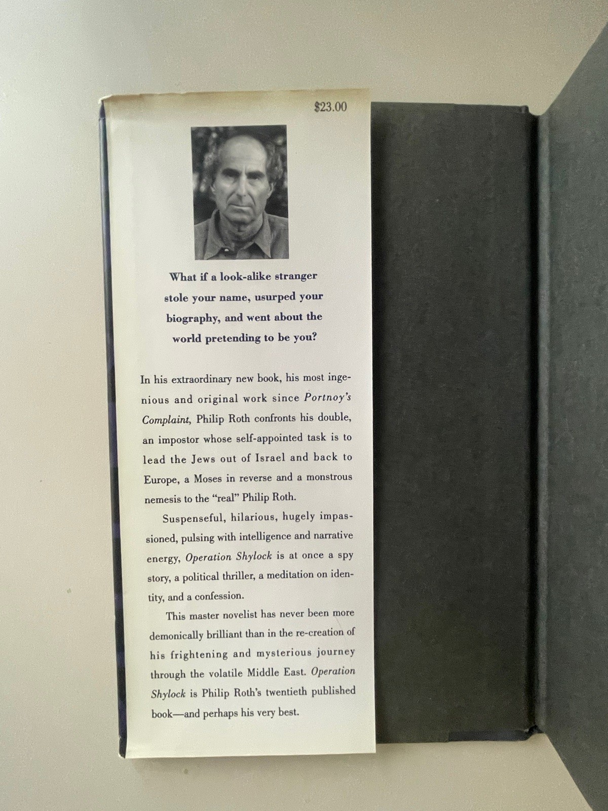 Operation Shylock – A Confession by Philip Roth- 1st Edition 1st Printing HC DJ