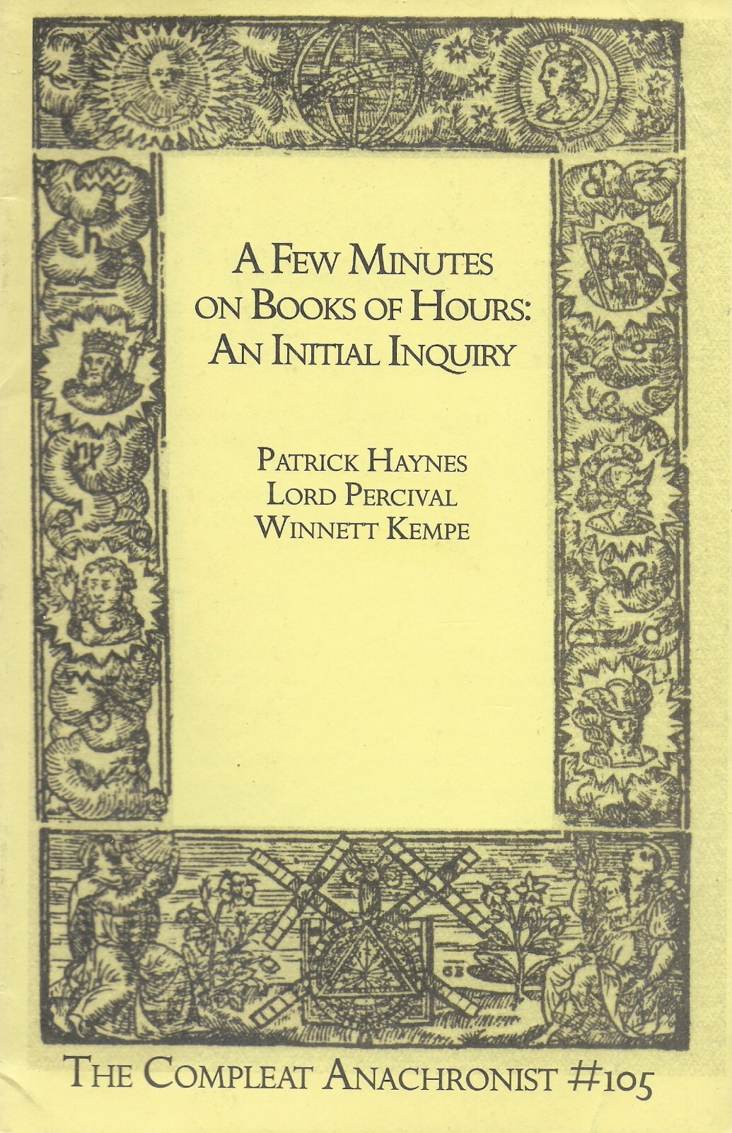 A Few Minutes on Books of Hours: An Initial Inquiry.
