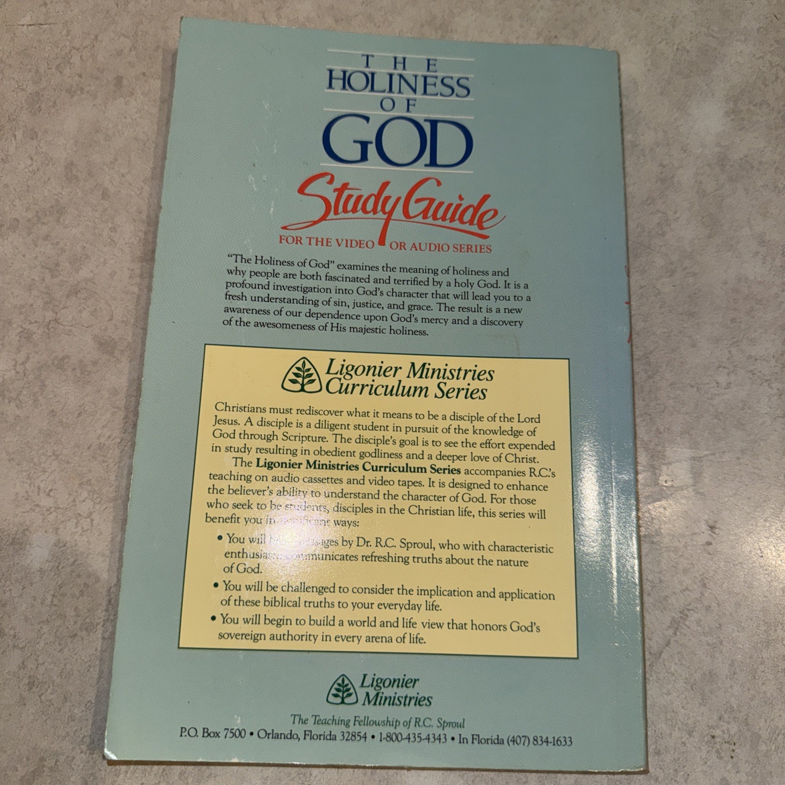 The Holiness of God Study Guide RC Sproul 1988 Ligonier Ministries Bridges READ