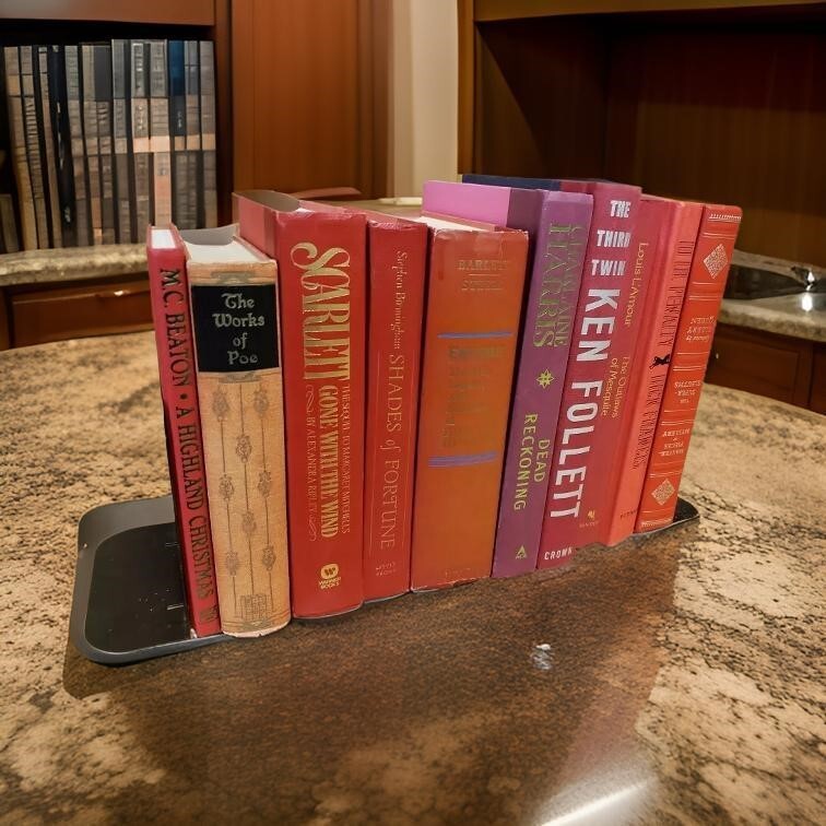 Lot of 6 Hardcover RED BURGUNDY ROSE PINK Shades Books for Staging Prop Decor