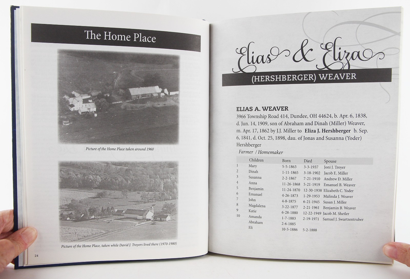 History & Genealogy of Elias & Eliza (Hershberger) Weaver, 1838-2015 – Genealogy
