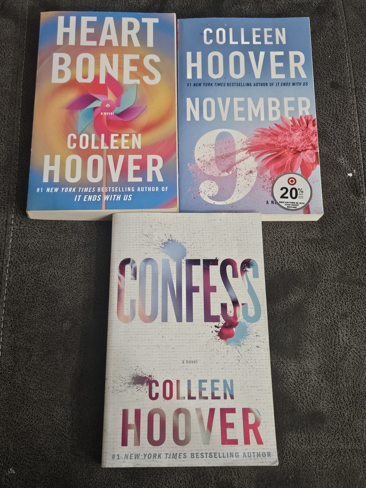 Colleen Hoover 9 Paperback Book Lot Slammed 1 & 2Heart Bones Confess Ugly Love