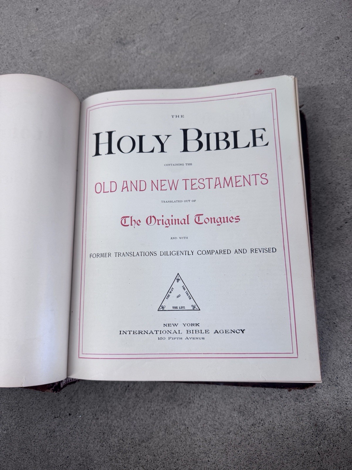 1800s Vintage Book Holy Bible Altemus Antique Leather Original