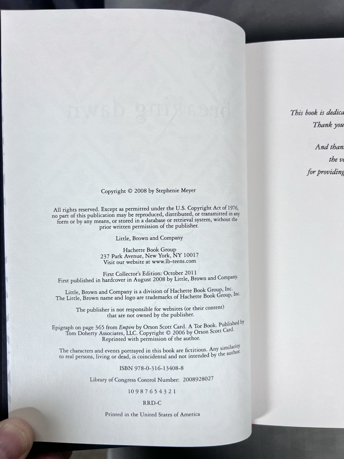 ‚Signed‘ Breaking Dawn by Stephanie Meyer – 1st Printing Collector’s Edition M2