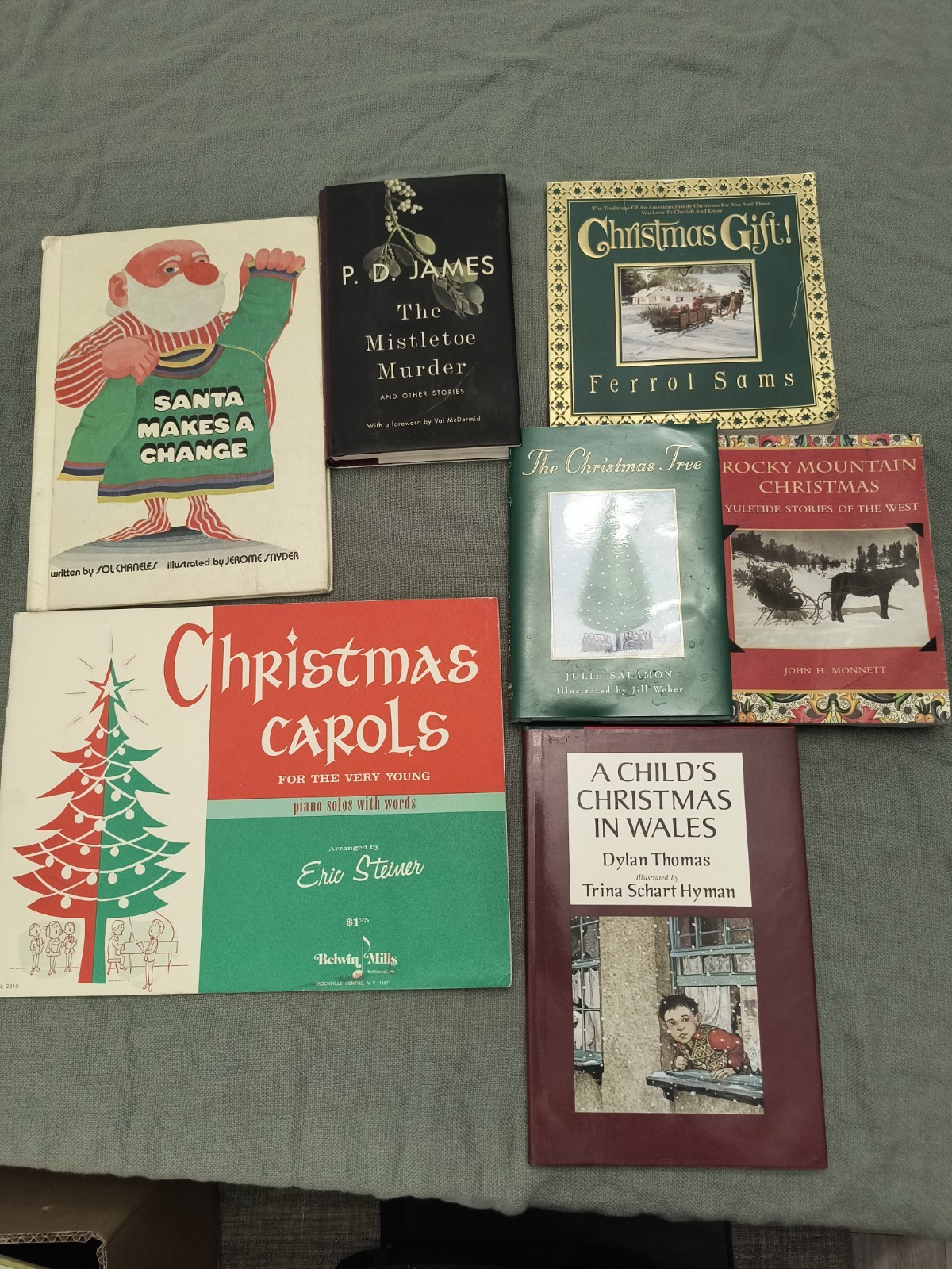 Lot of 7 Vintage & Modern Christmas Books – Classics, Stories, and Carols