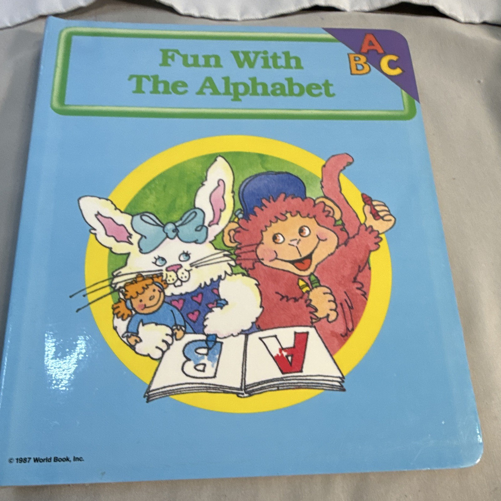 Vtg World Book Early World of Learning Board Book Lot of 9 Illus 1987 Alphabet
