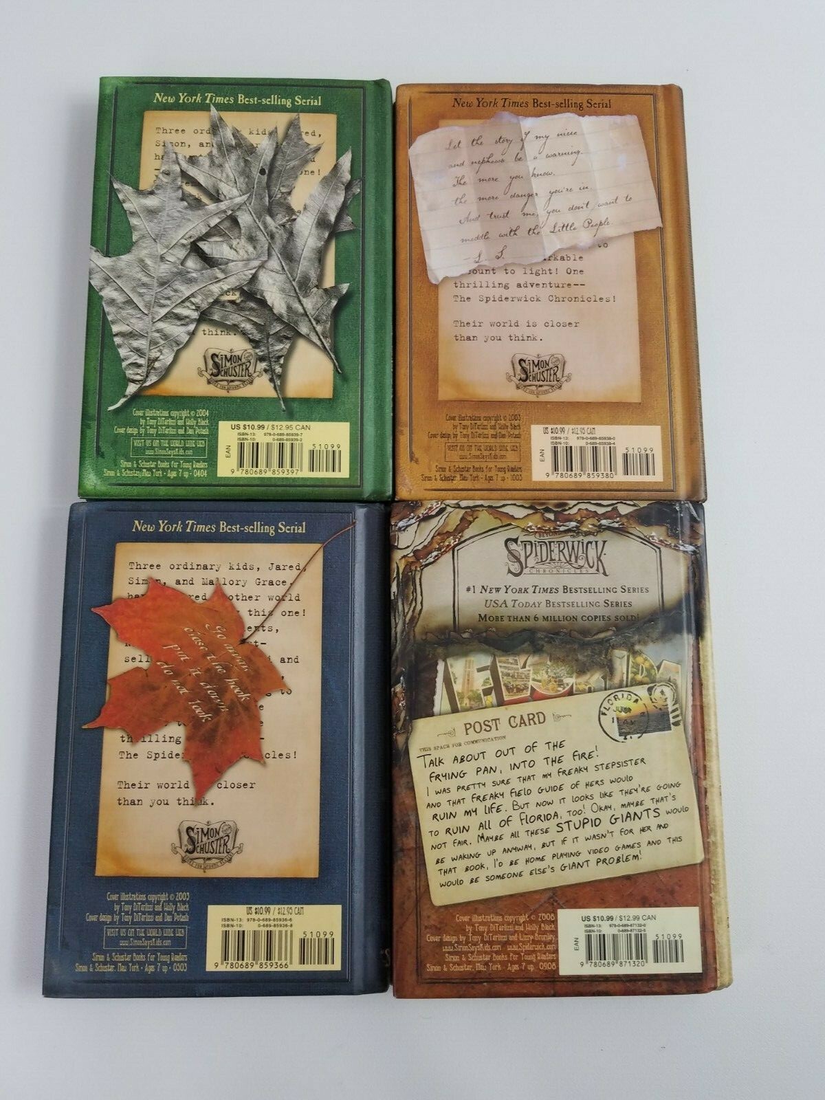 Lot o 4 Assorted Spiderwick Chronicles Books 1, 3, 4, & 4 of Beyond (Hard Cover)