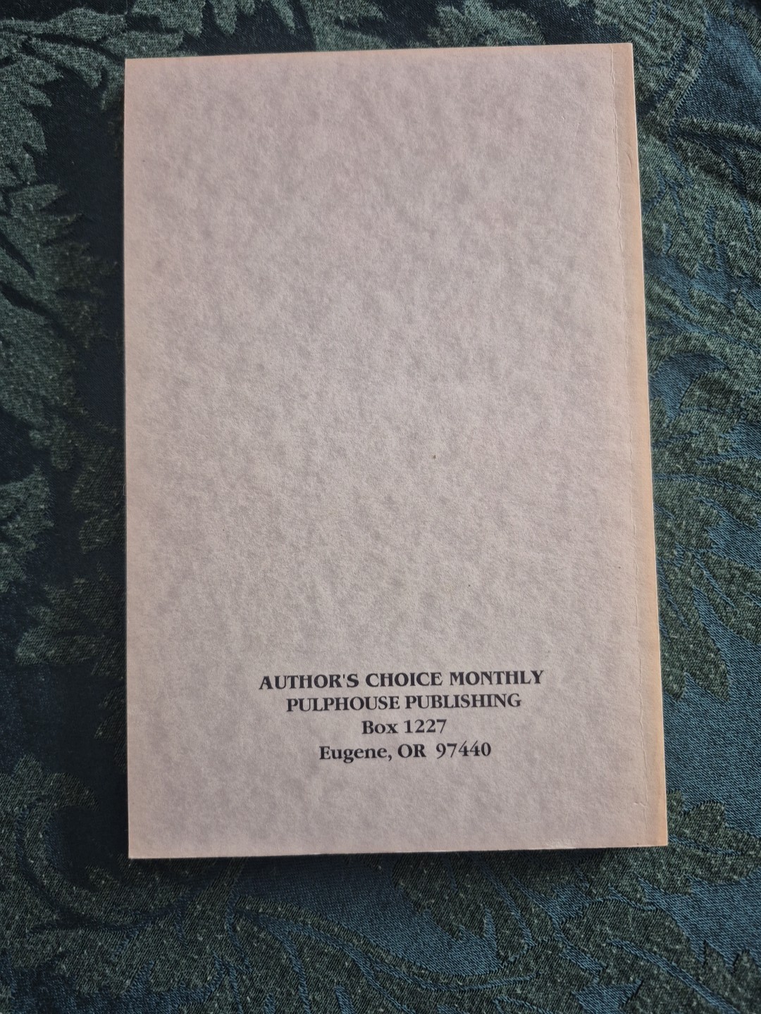Author’s Choice Monthly Issue 1 Funny Old Stuff by George Alec Effinger SIGNED!!