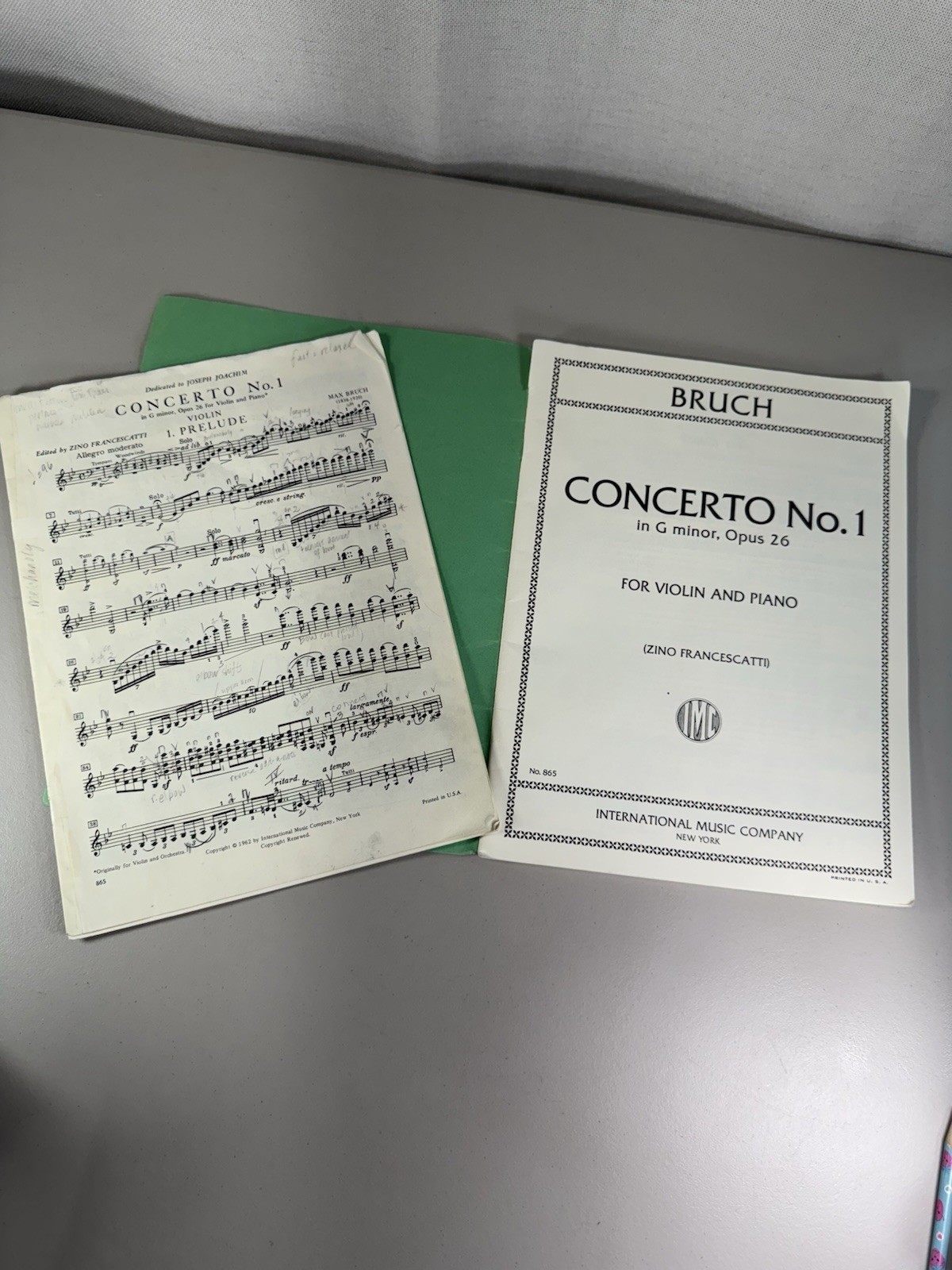 Bruch – Concerto No. 1 in G minor, Opus 26 For Violin and Piano No. 865