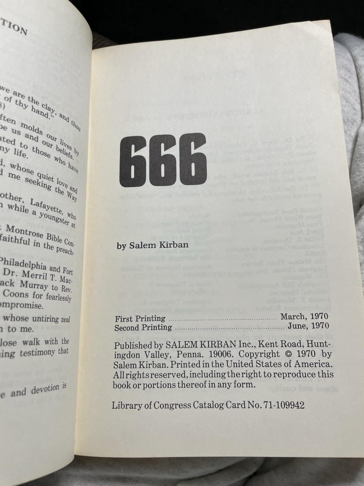 666 Salem Kirban 1970 The Tribulation Period 2nd Print Antichrist Religion