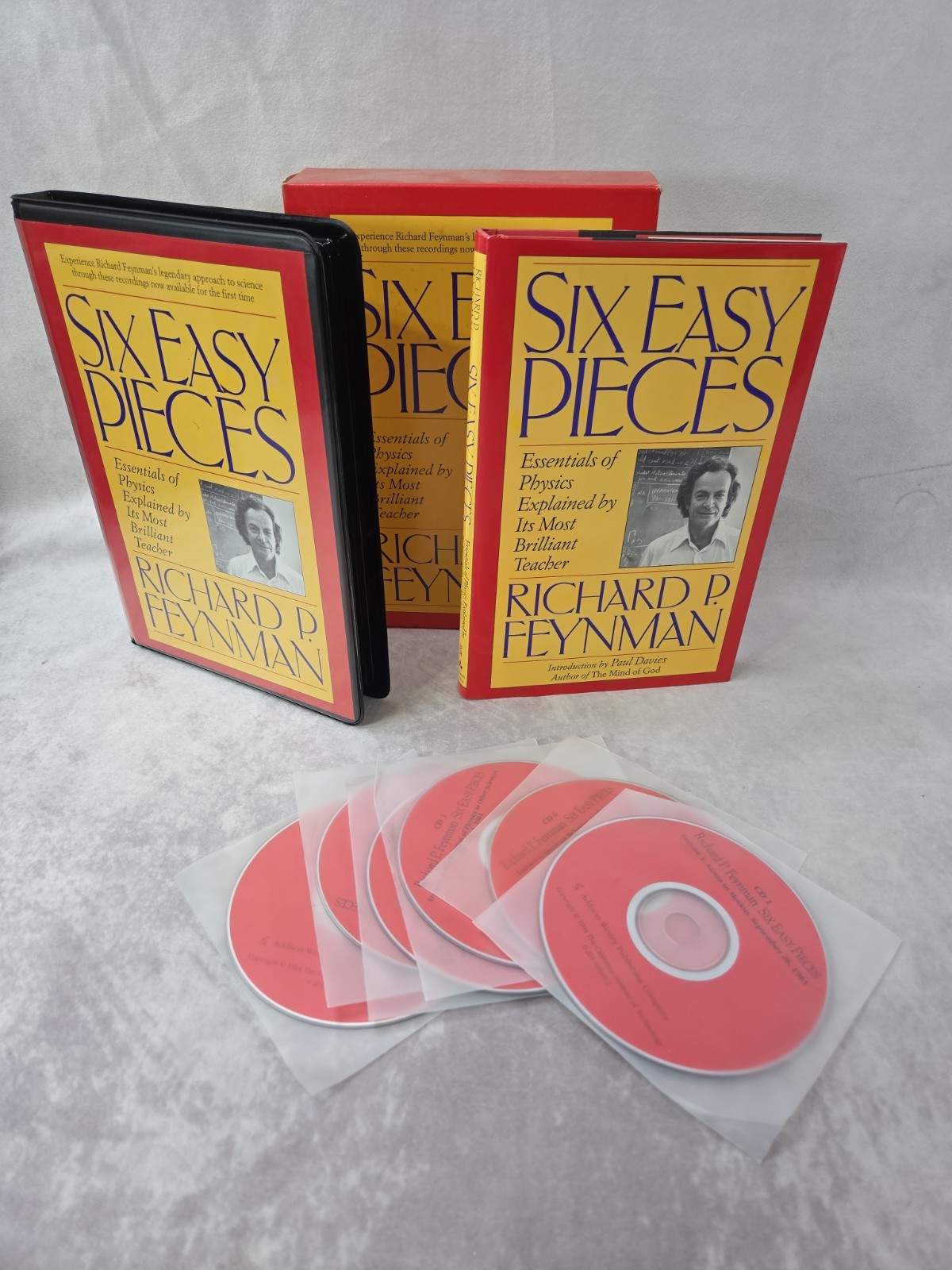 Six Easy Pieces by Richard P. Feynman 1995 Hardcover w/ 6 CDs
