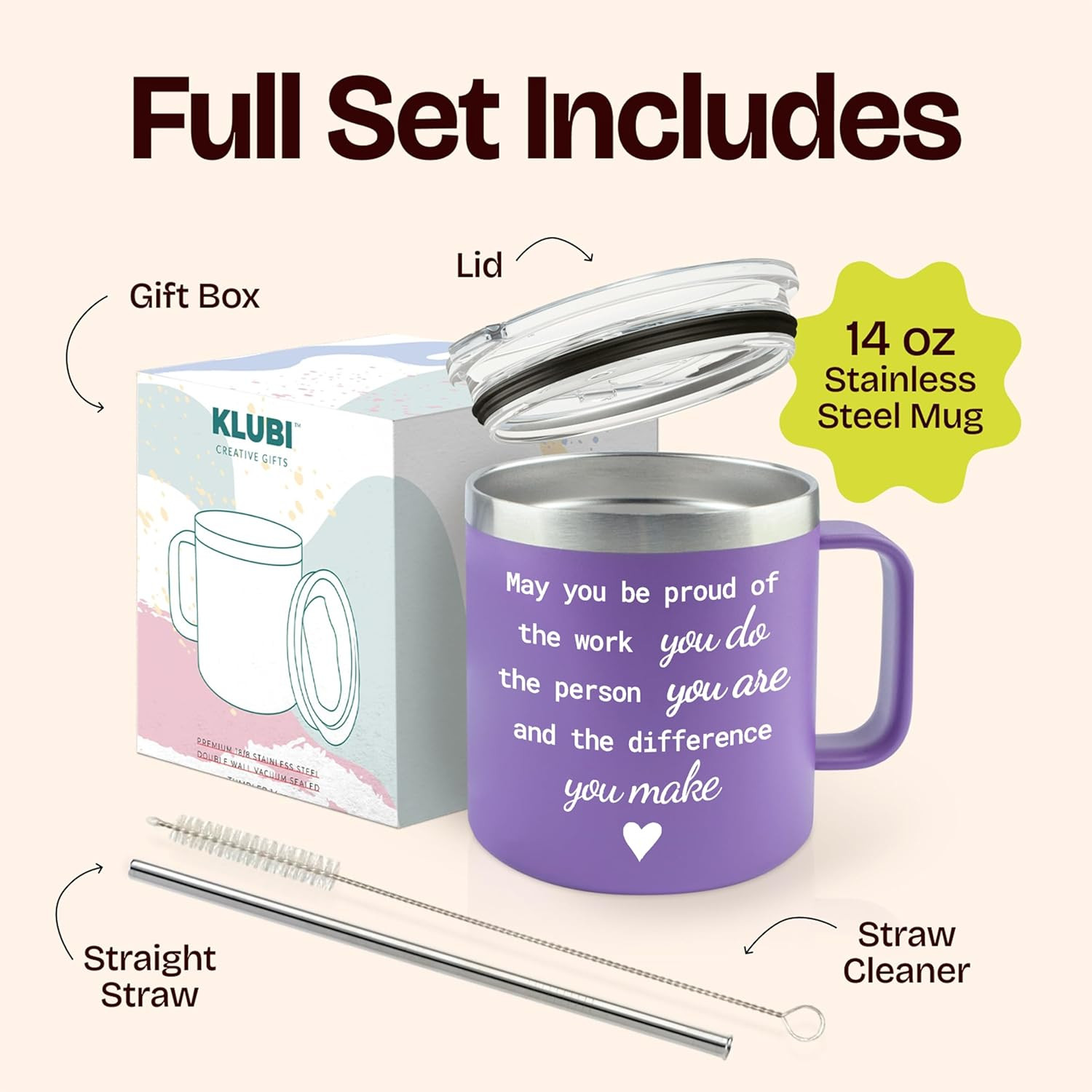 May You Be Proud of the Work You Do – Mental Health Gifts for Women 14 Ounce Tum