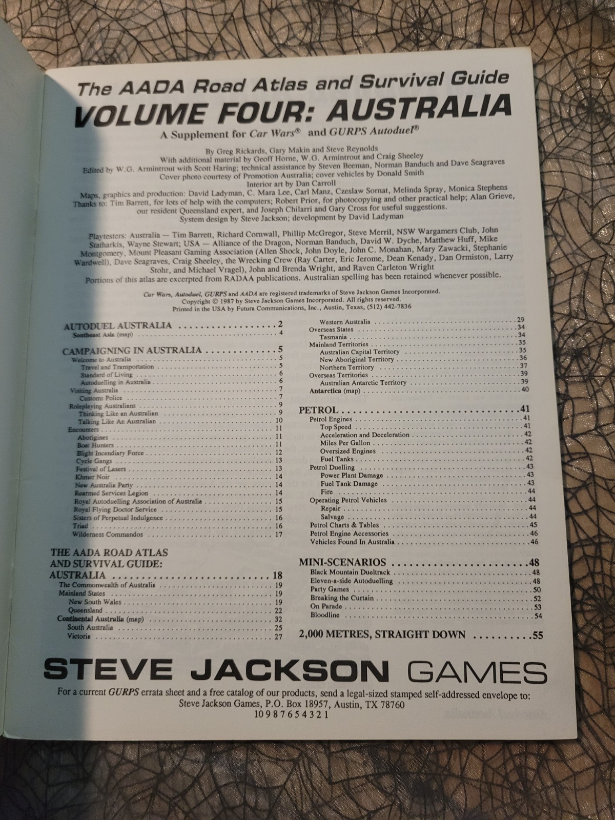 AADA Road Atlas Survival Guide Car Wars Autoduel 1 2 3 4 5 6 7 + GURPS Rpg Lot