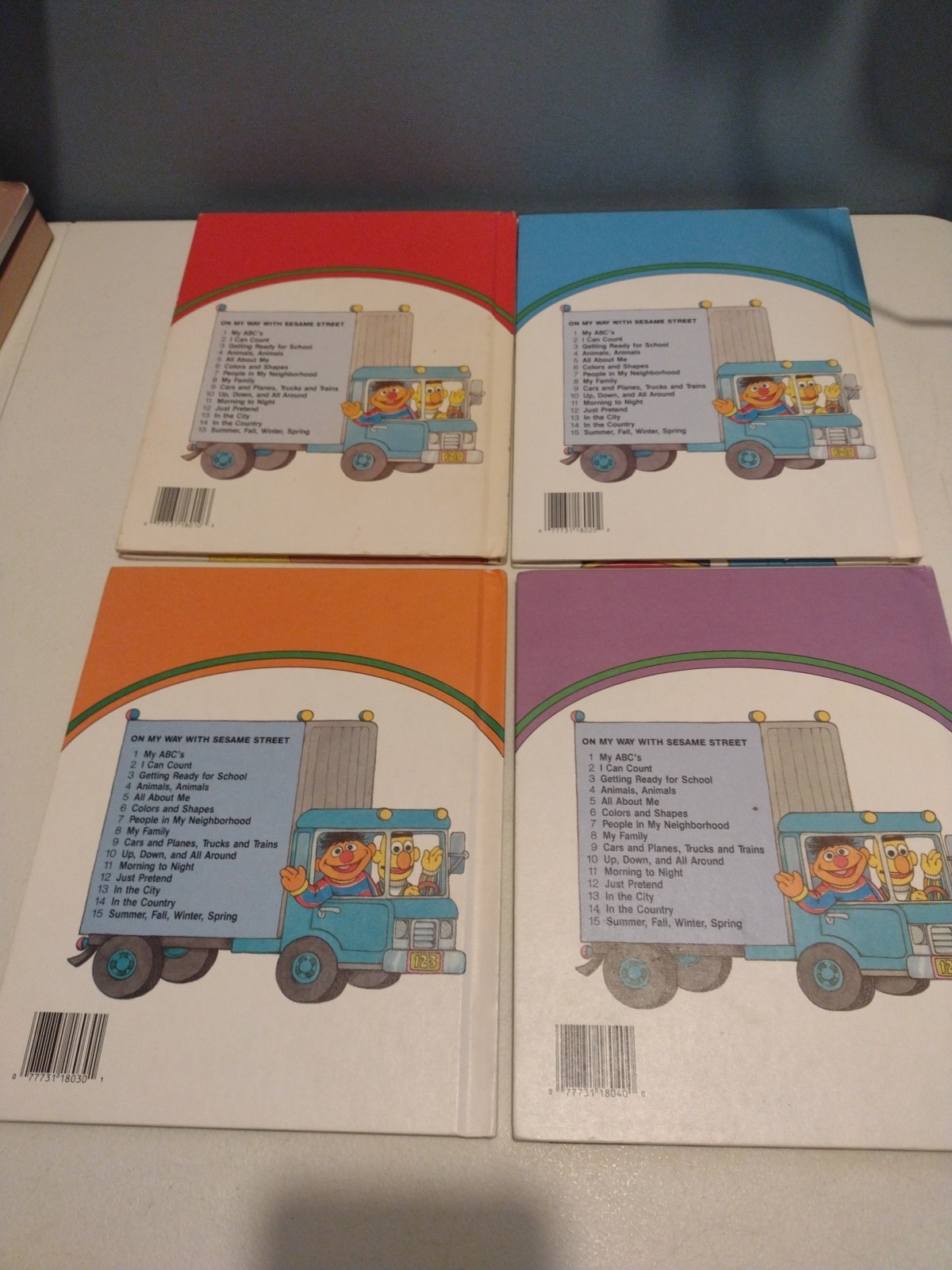 1989 On My Way With Sesame Street Books Complete Set 1-15 CTW Funk & Wagnalls