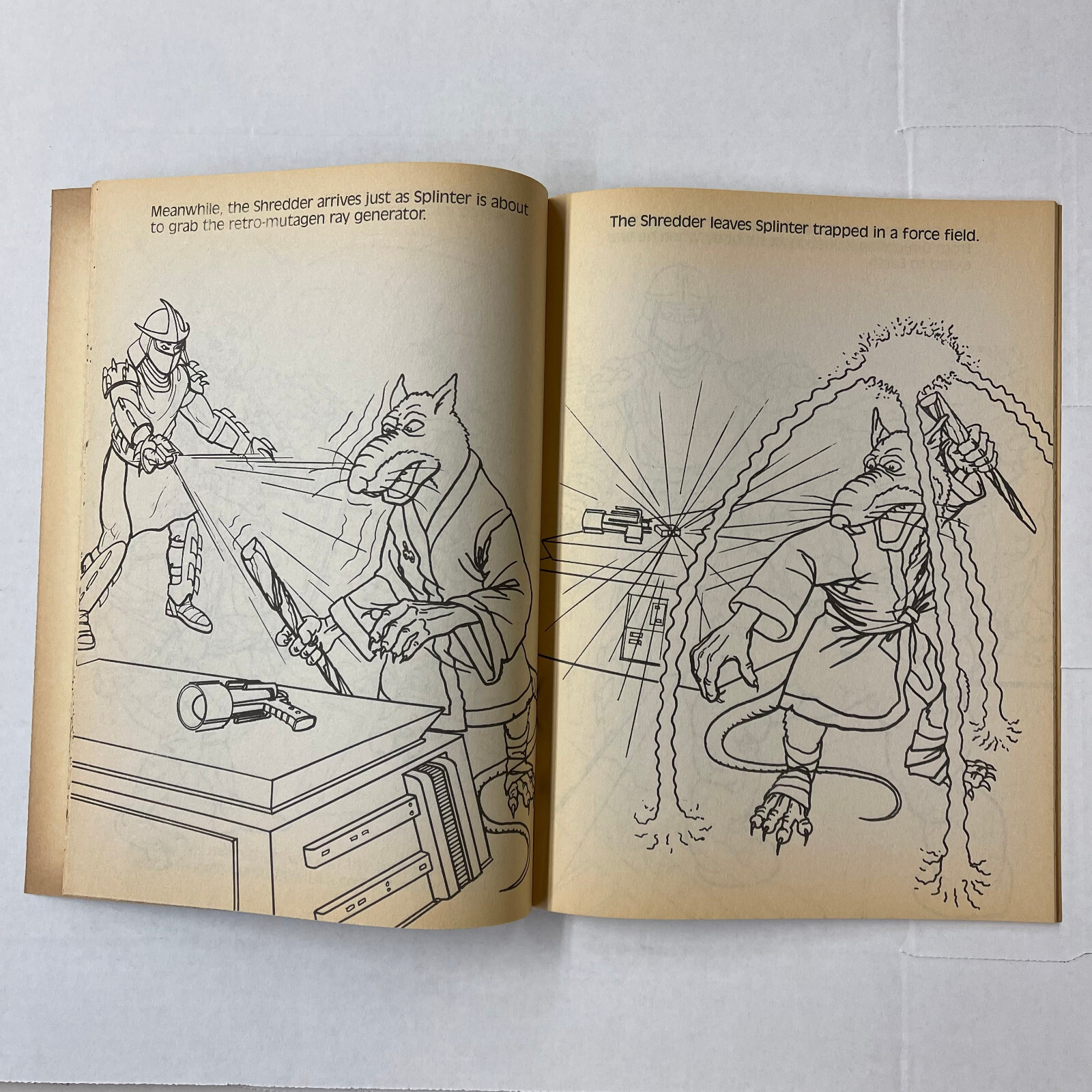 Teenage Mutant Ninja Turtles Shredder Coloring Book 1988 Vintage TMNT 48 Pages