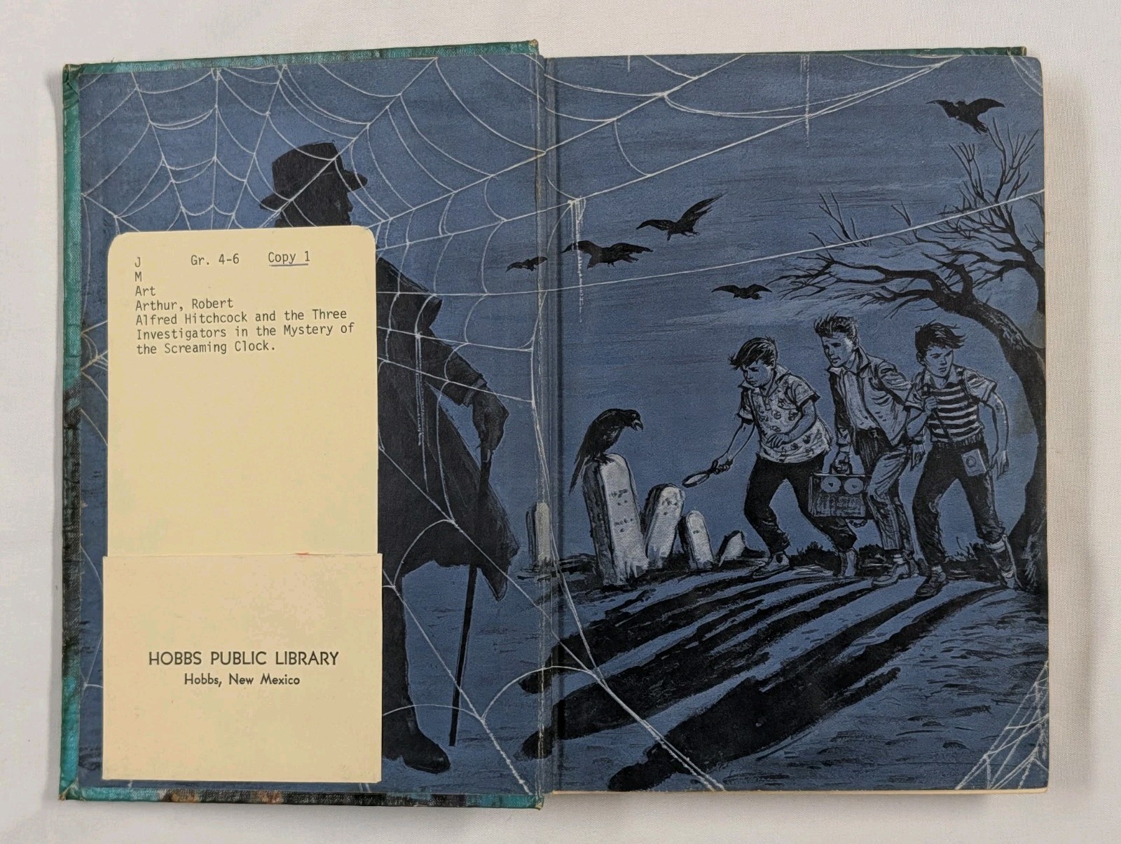 1968 Three Investigators #9 Mystery Screaming Clock Hitchcock Ex-Library HC