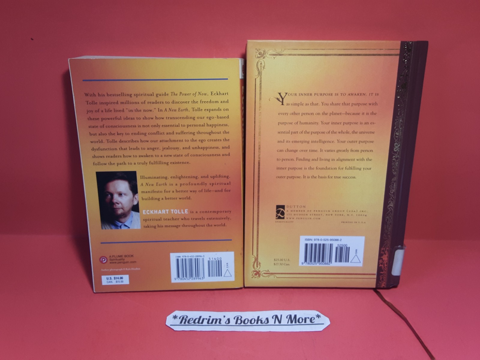 A New Earth Eckhart Tolle 2006 w/Selections Book Bundle Inspirational