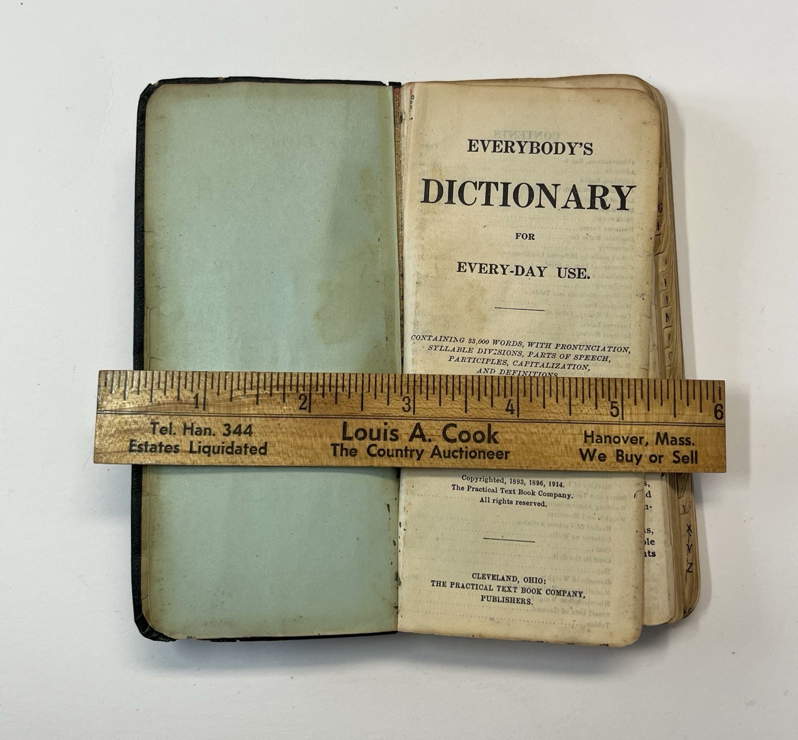 1914 Pocket Dictionary Grand Island Business College Nebraska w/Maps & More RARE