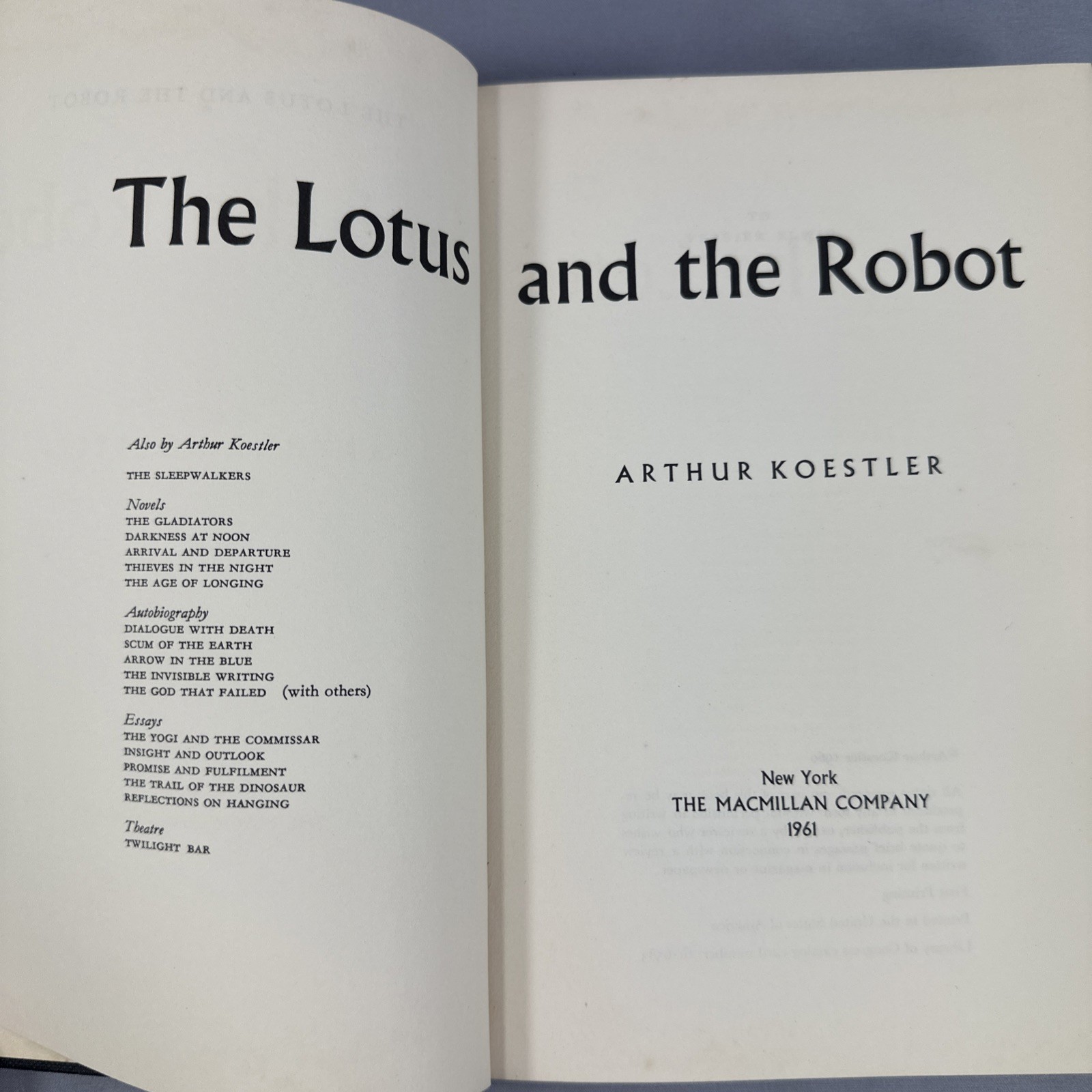 Lot of 3, Arthur Koestler Hardcover Books Mixed Titles
