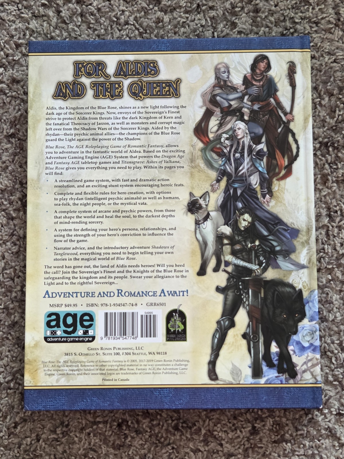 BLUE ROSE: THE AGE RPG OF ROMANTIC FANTASY By Jeremy Crawford & Steve Kenson