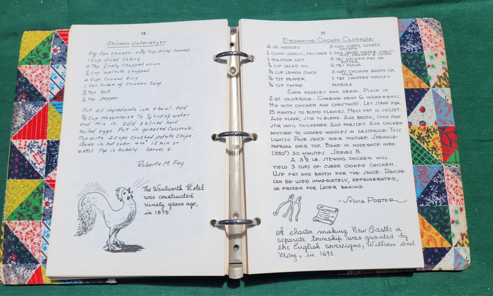 Rare Vintage Great Island Cookbook Paster Donald Silva Milford NH 244 Pages