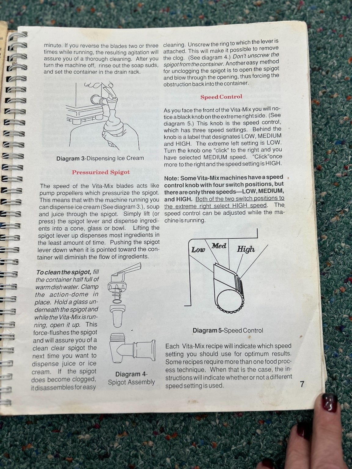 The Versatile Vita-Mix Vita-Mix Corp. 1991 Cookbook Spiral-Bound Recipes