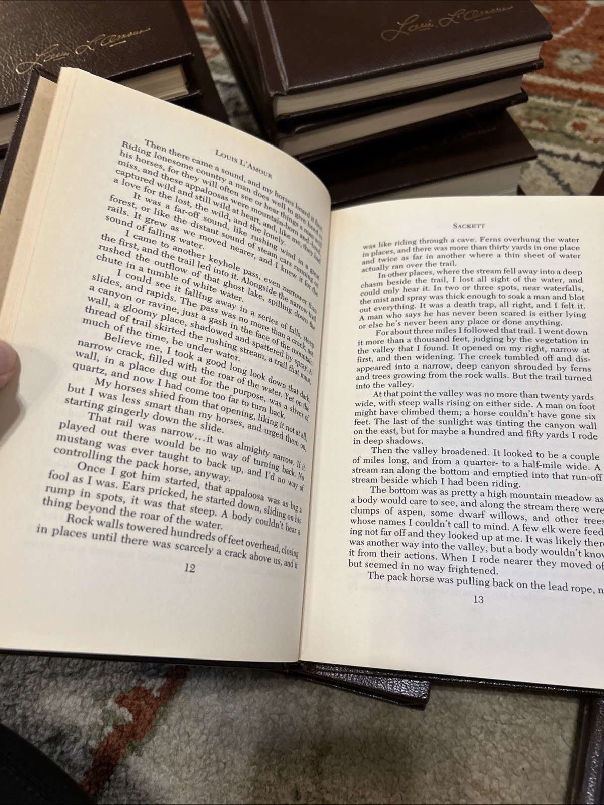 Louis L’Amour Leatherette SACKETT Collection Nearly Complete 15 Vol & Companion