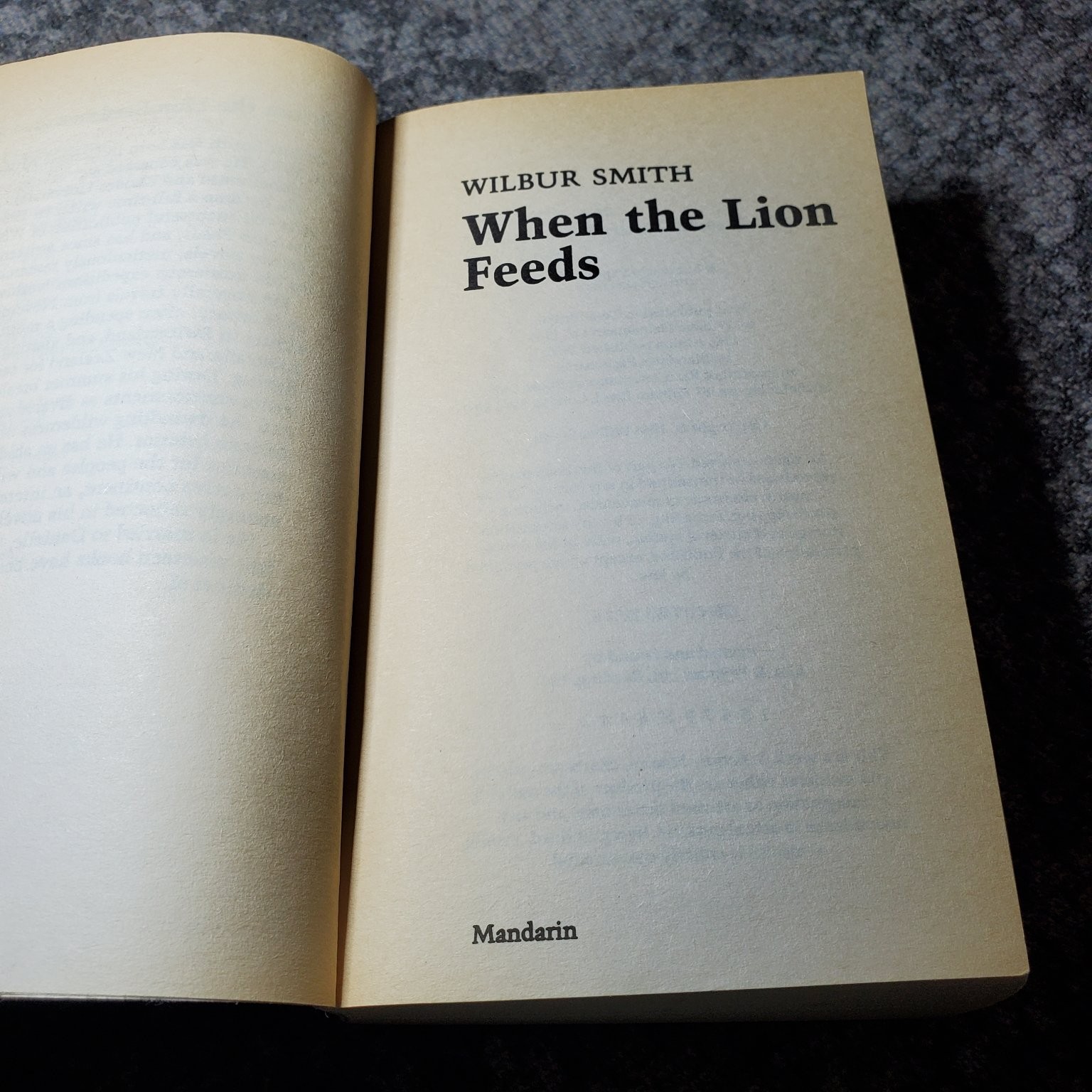 When the Lion Feeds Wilbur Smith 1964 Paperback Adventure Mandarin