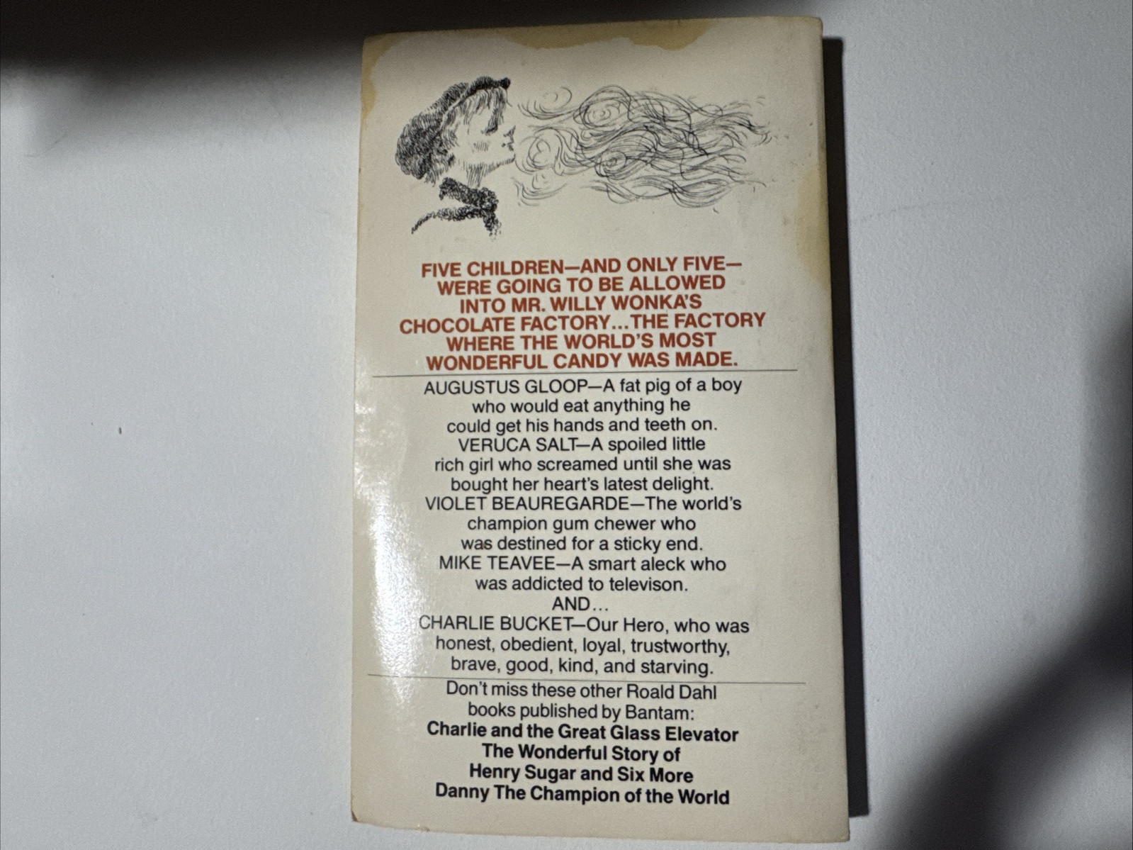 Charlie and The Chocolate Factory by Roald Dahl 1979 Bantam Edition Paperback