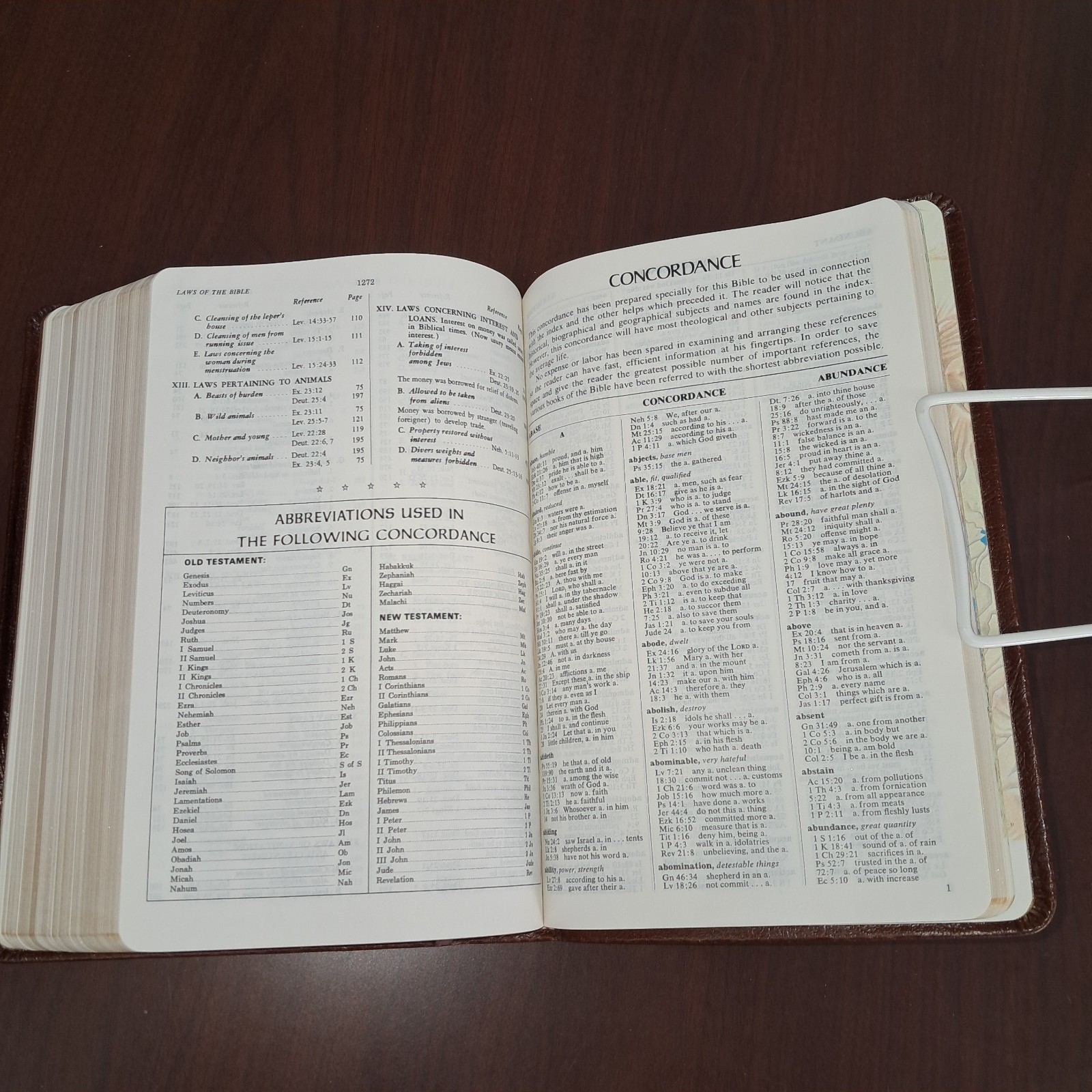 OPEN BIBLE PROPHECY EDITION HOLY BIBLE KJV GENUINE LEATHER GODS NEWS BEHIND NEWS