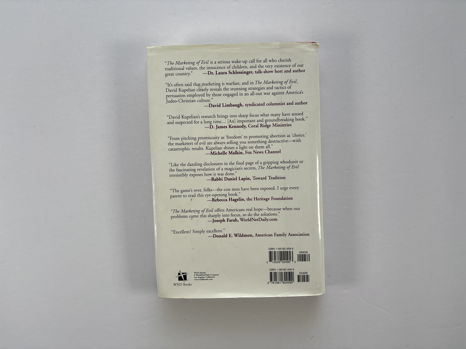 Vintage 2000s Nonfiction, The Marketing of Evil, David Kupelian, Hardcover, 2005