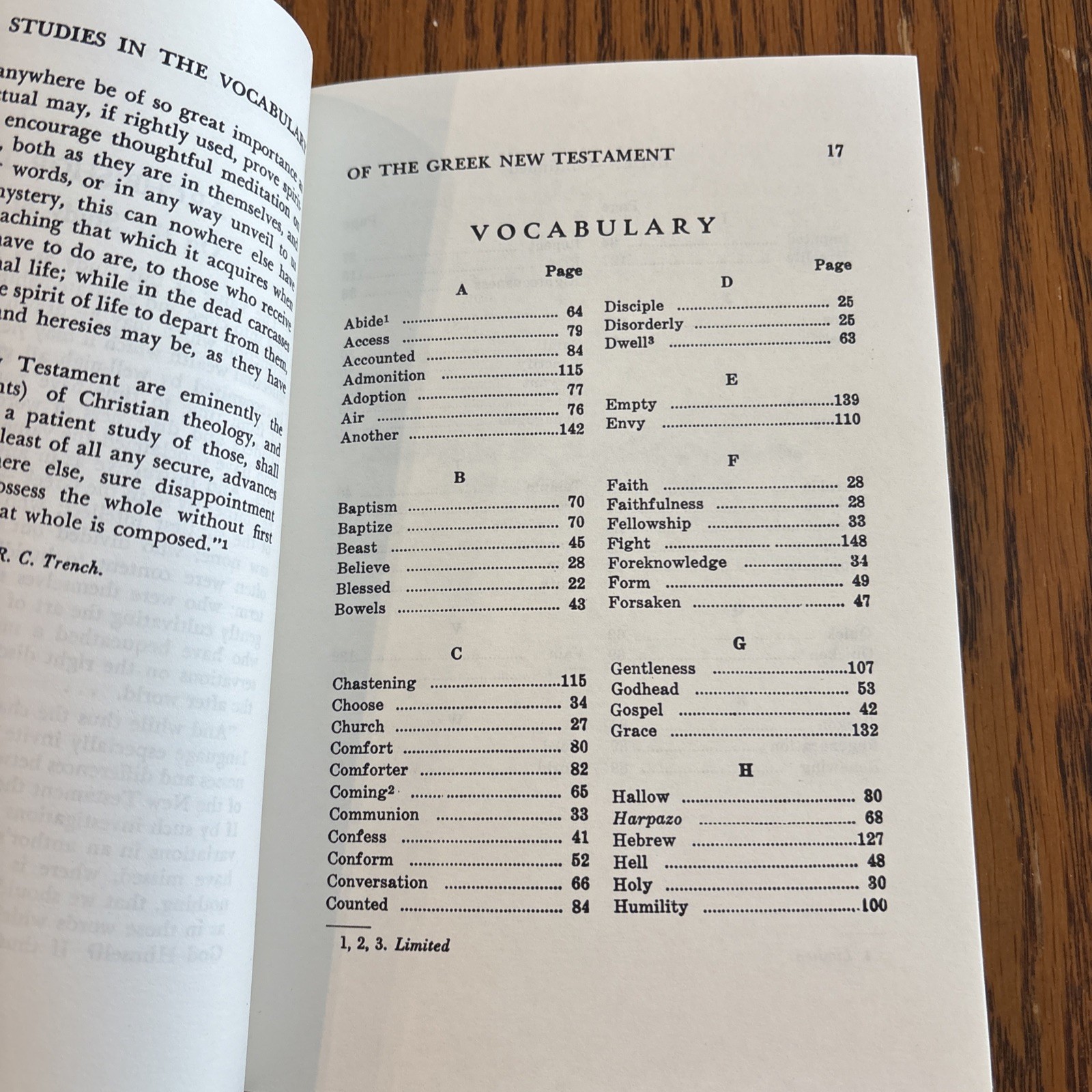 Studies In The Vocabulary Of The Greek New Testament By Kenneth S. Wuest PB