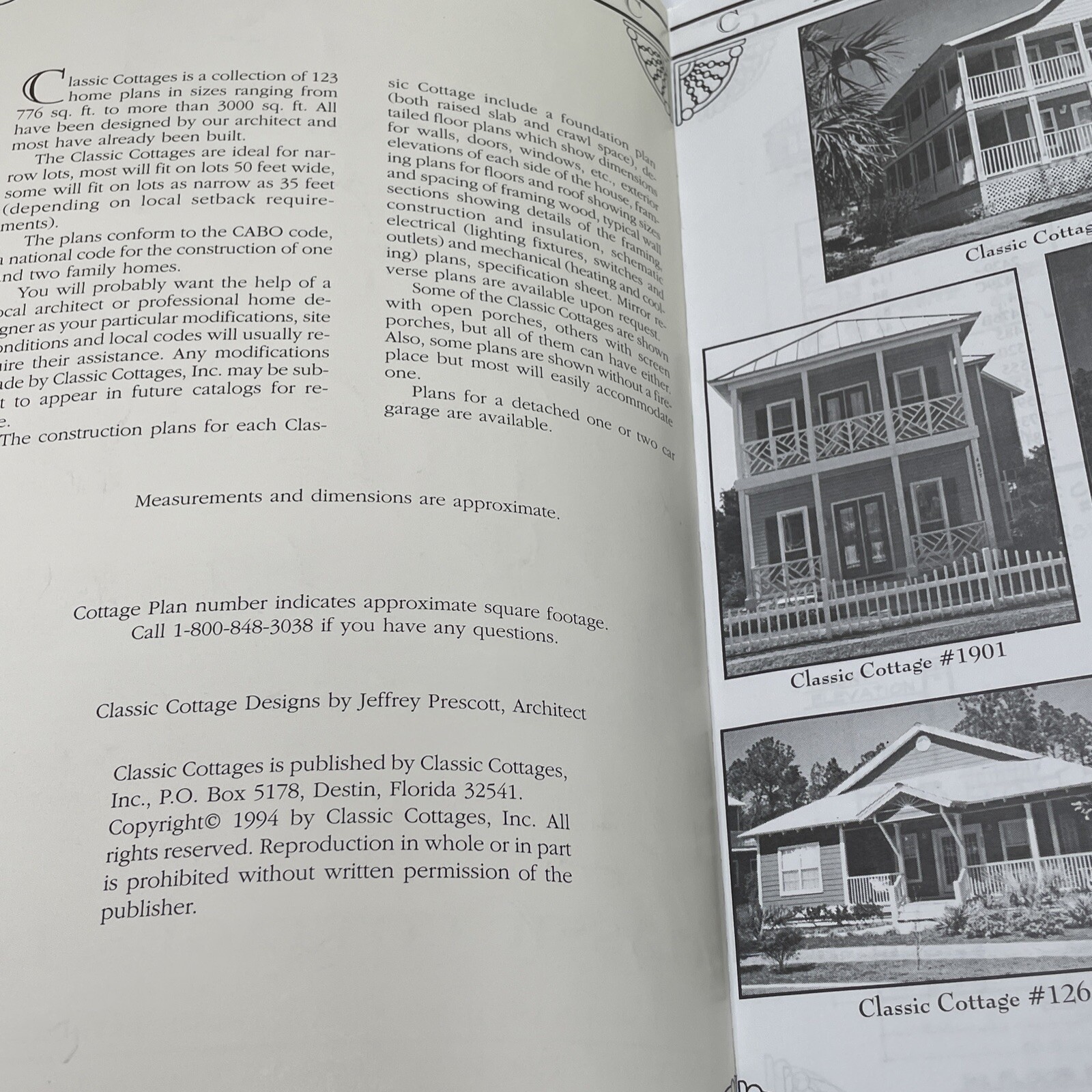 Charming Home Plans Classic Cottages Book 1994 124 Pages PB Building House