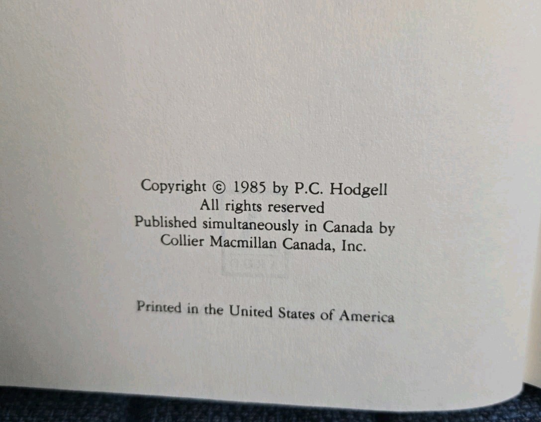 Dark of the Moon by P. C. Hodgell, Hardcover 1985 1st Edition BCE, Good