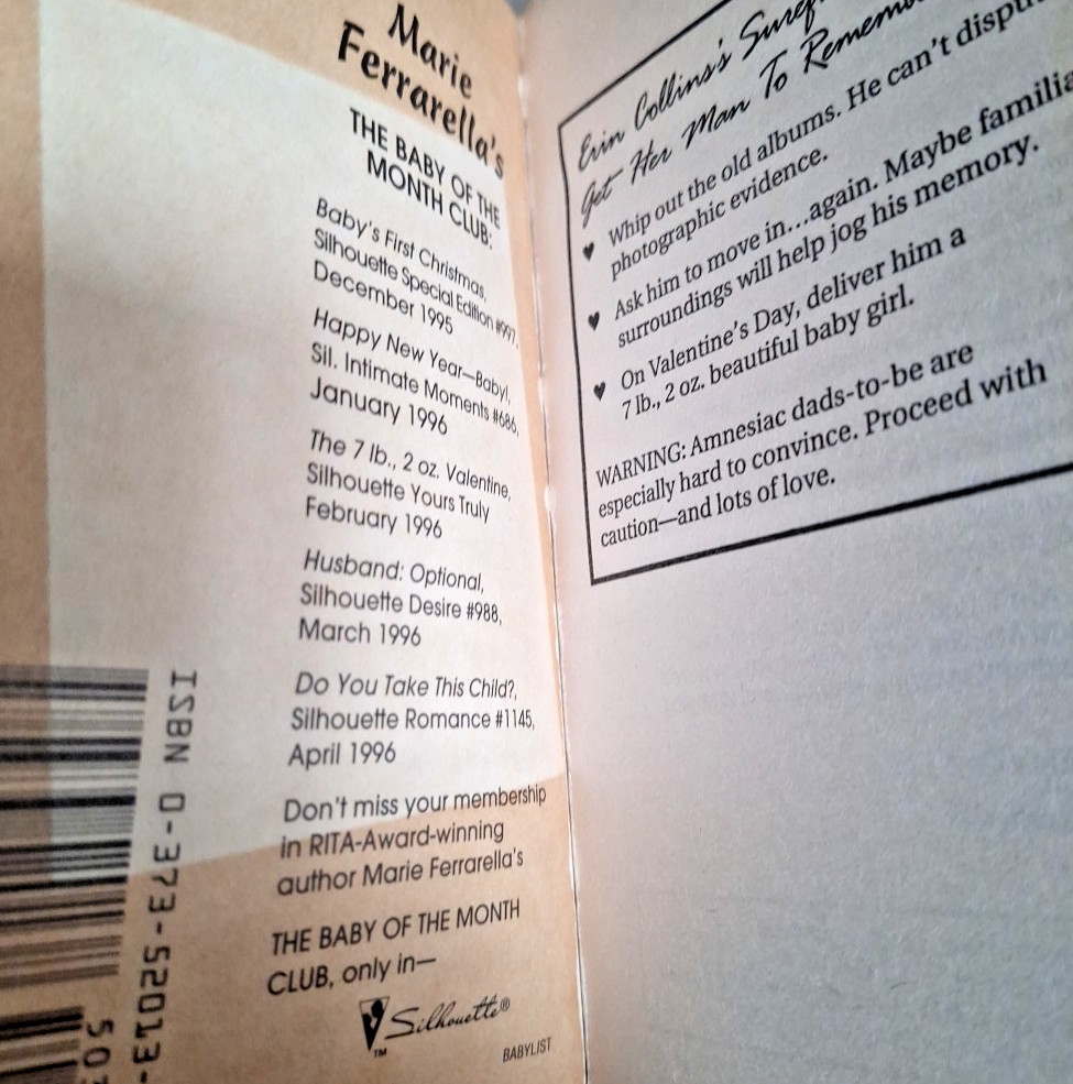 The 7lb. 2oz. Valentine Marie Ferrarella Paperback Silhouette Romance