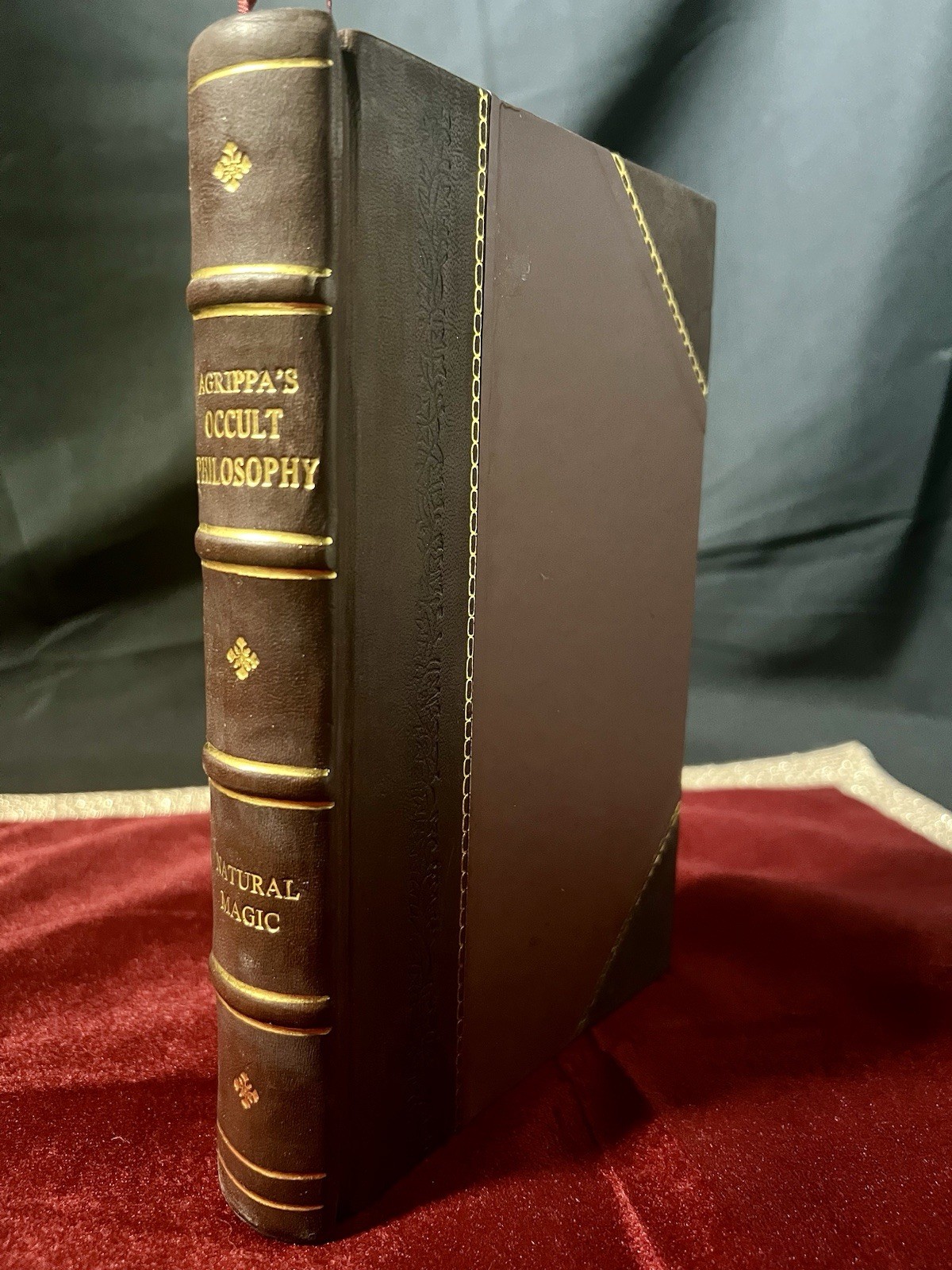 Occult Philosophy Natural Magic by Henry Cornelius Agrippa (leather HC)