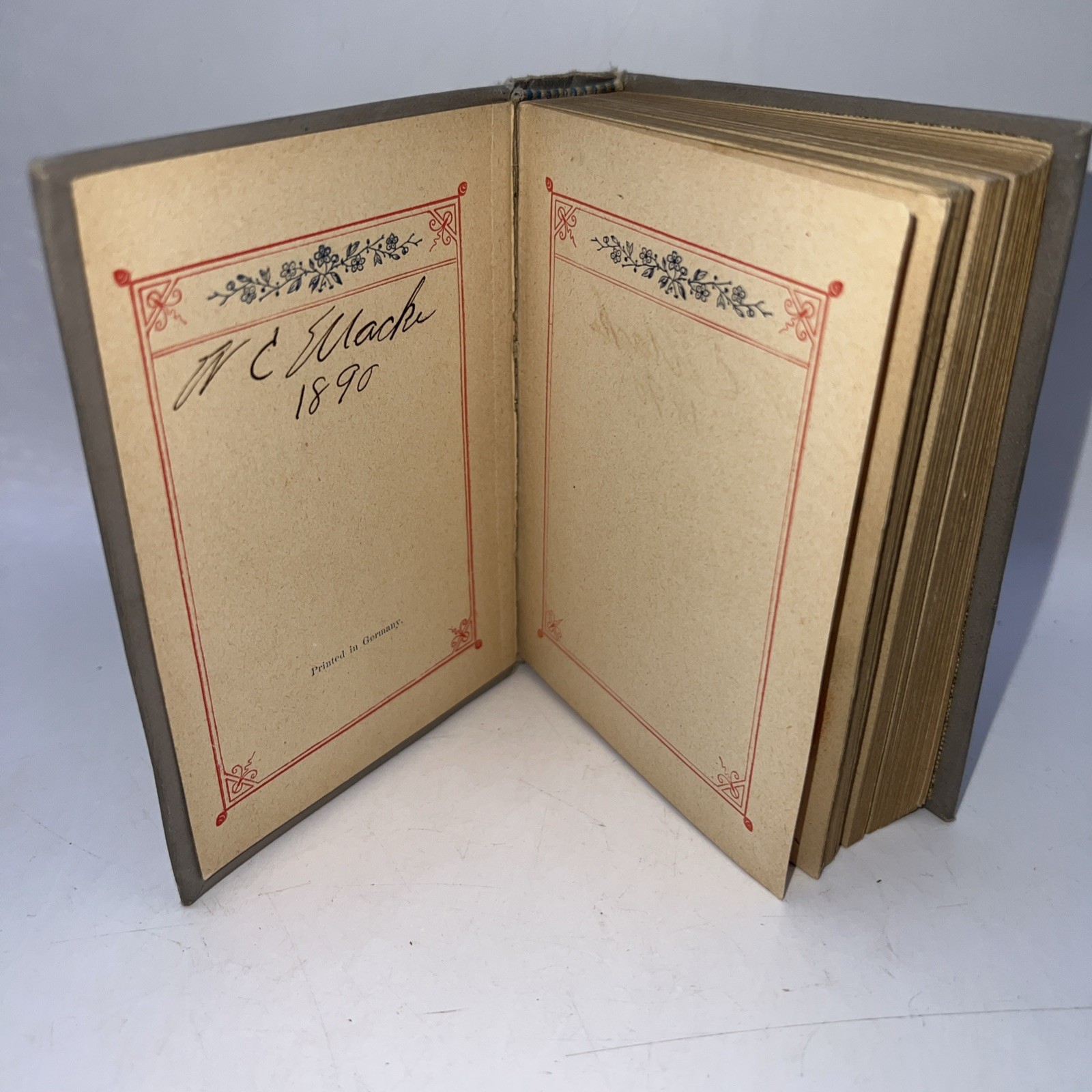 Vintage Forget Me Not German Prayer Book „Christliches Vergissmeinnicht“