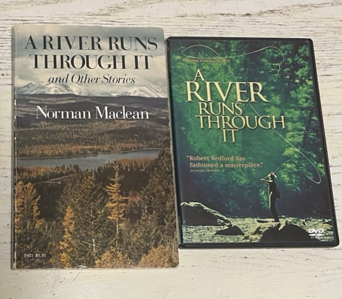 A River Runs Through It PB Book&DVD Norman Maclean 1976 Vintage Brad Pitt Redfor