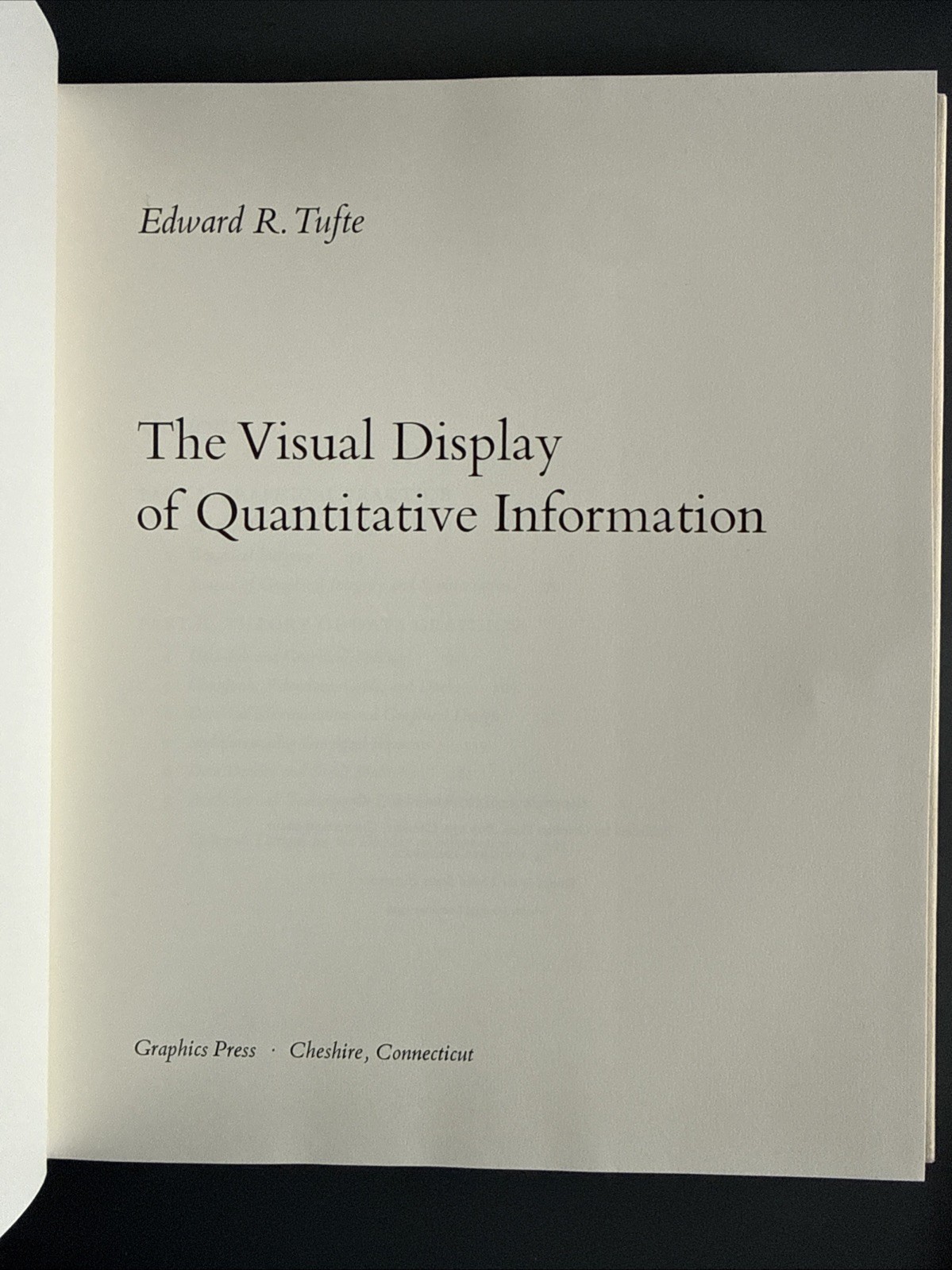 The Visual Display Of Quantitative Information – Edward R