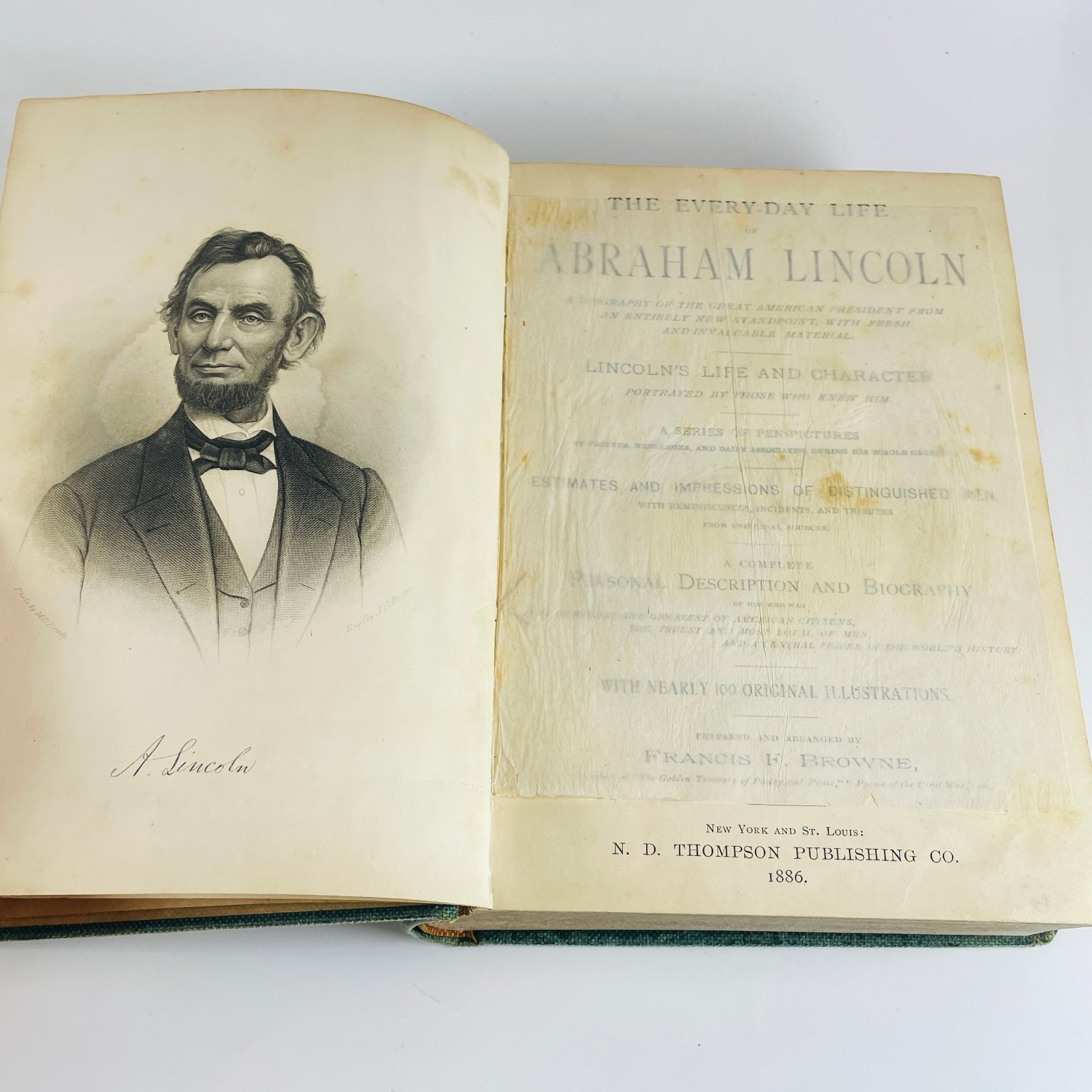 Every-Day Life of Abraham Lincoln Browne 1886 Illustrated Biography N.D