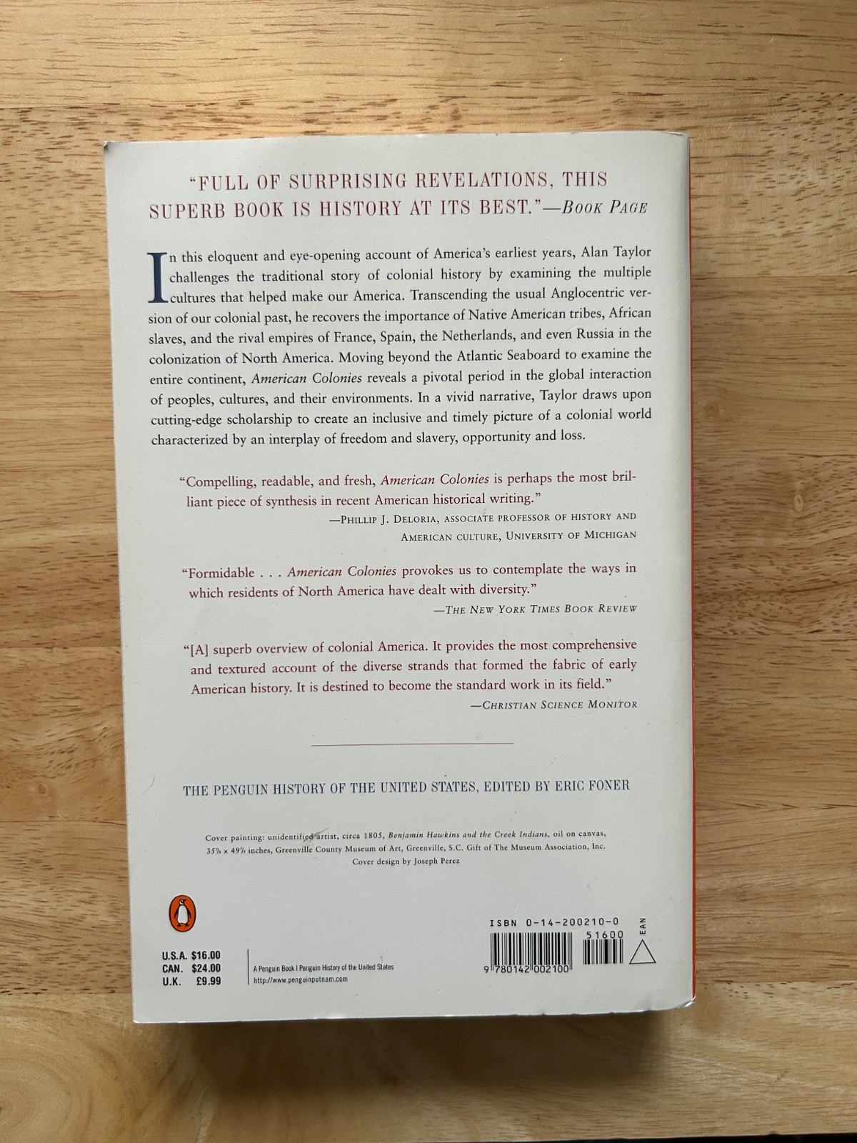American Colonies: The Settling of North America 2001 Alan Taylor PB Pulitzer