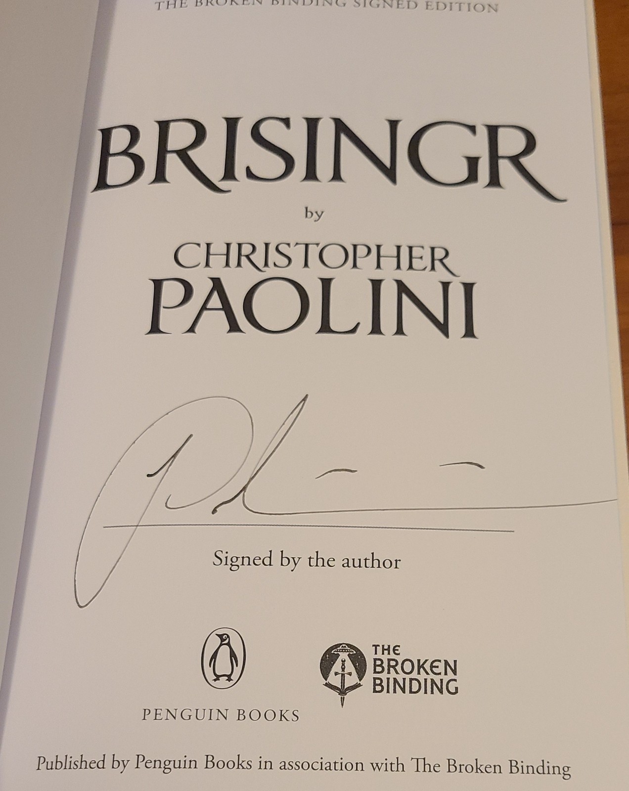 SIGNED Murtagh + The Inheritance Cycle – The Broken Binding