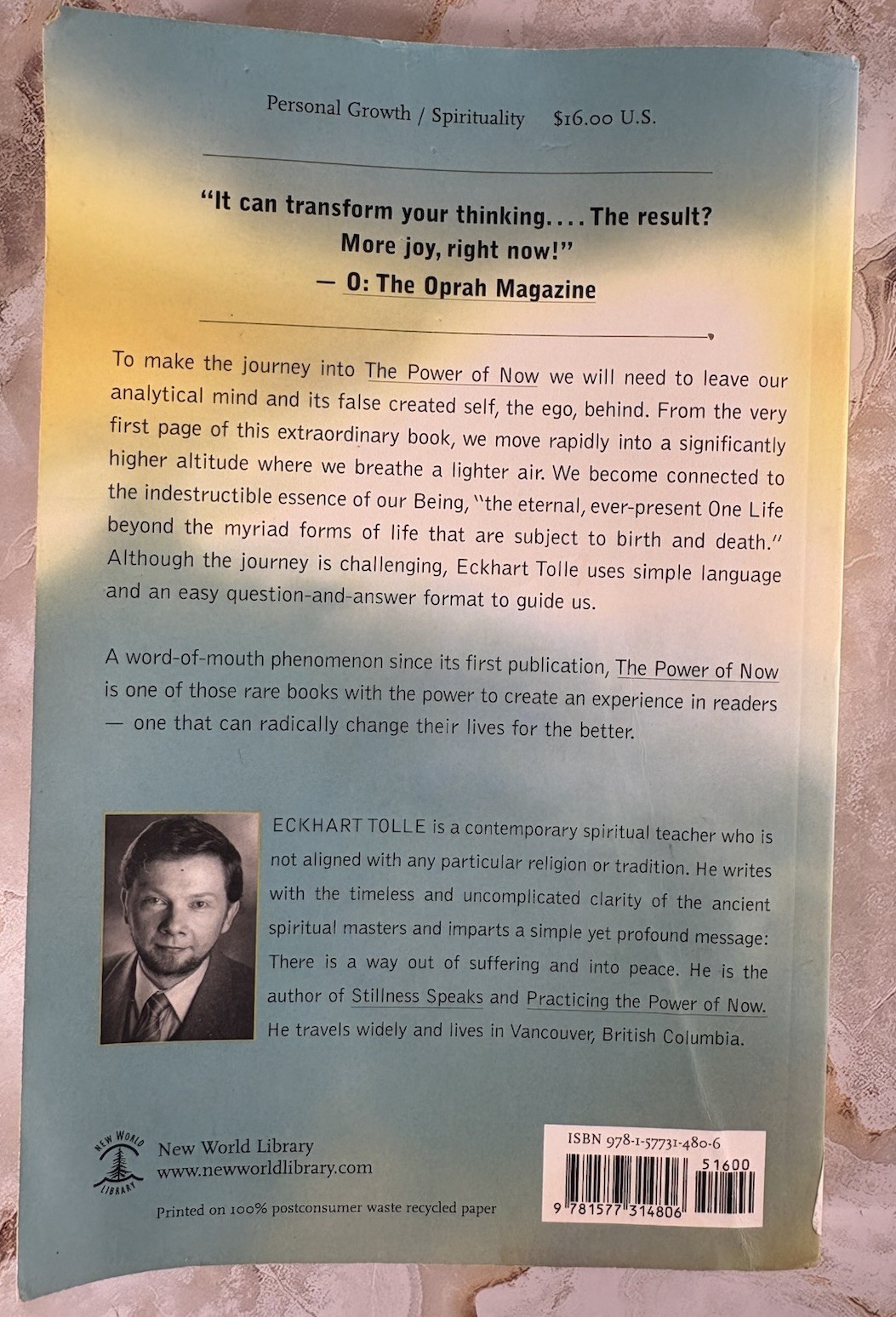 New World Library The Power of Now Eckhart Tolle Spirituality Paperback