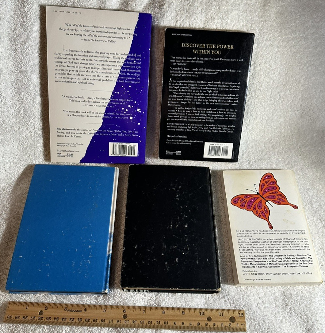Lot of 5 Eric Butterworth Vintage Books Read Description