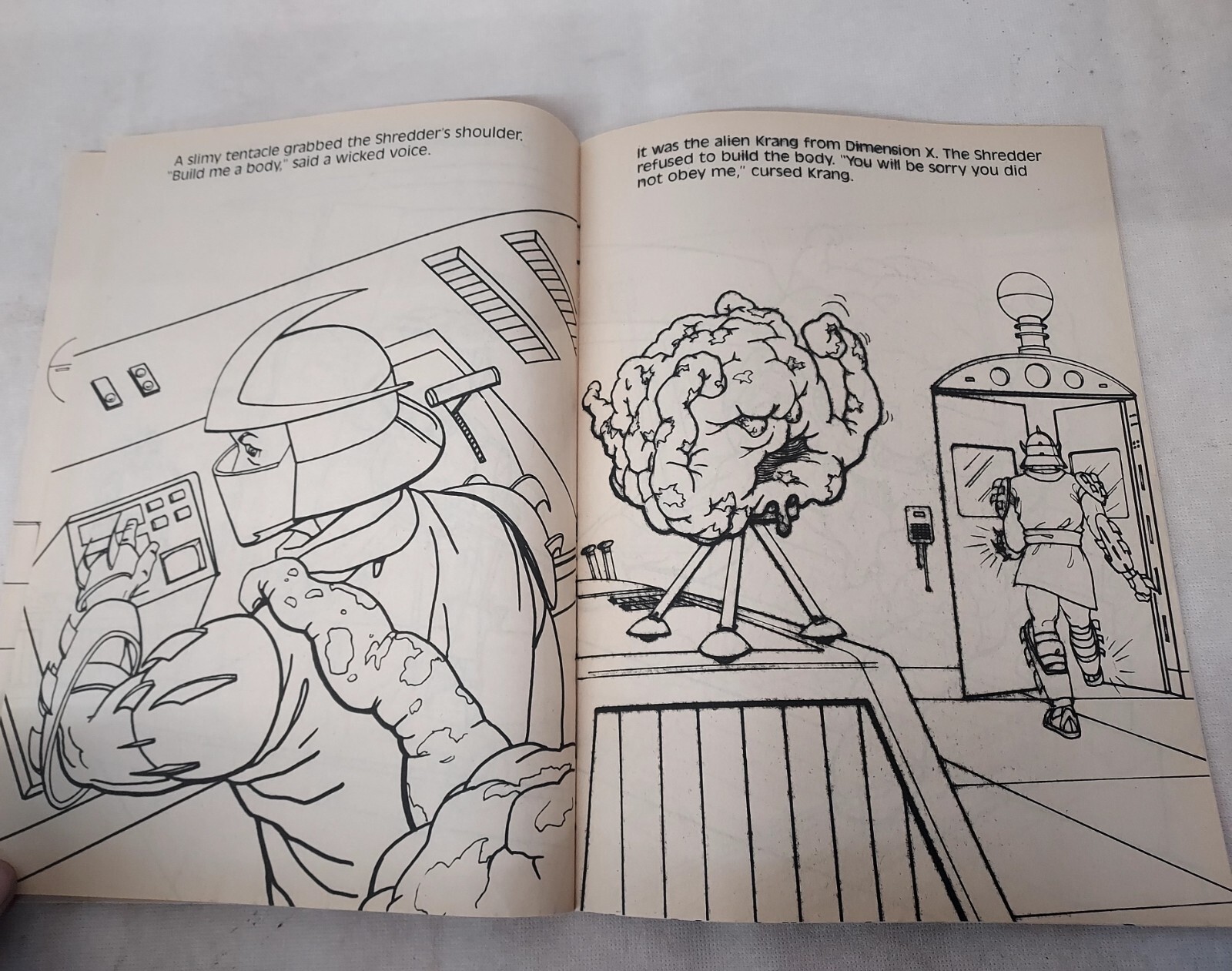 1988 TEENAGE MUTANT NINJA TURTLES Adventures to Color Coloring Book 3 Used Pages